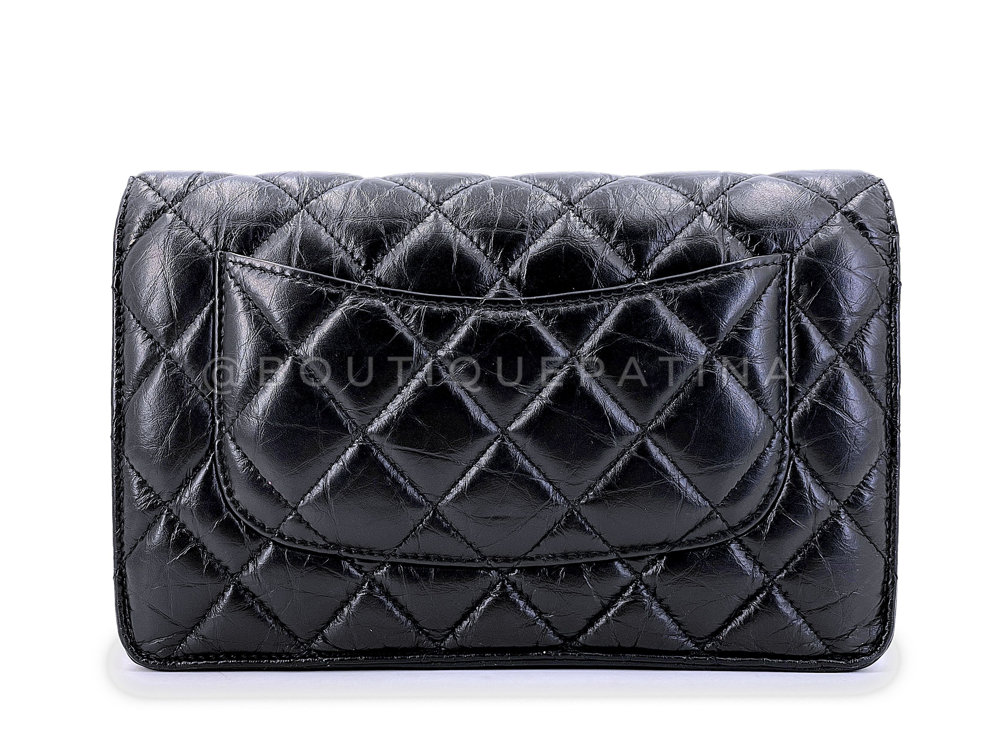 17P Chanel Black Lucky Charms Reissue WOC Wallet on Chain Bag WDE - Image 5
