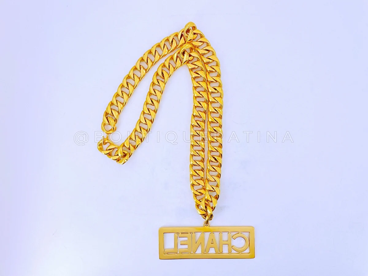 Rare Chanel "Hip Hop" Collection 26 Nameplate Chunky Necklace - Image 3