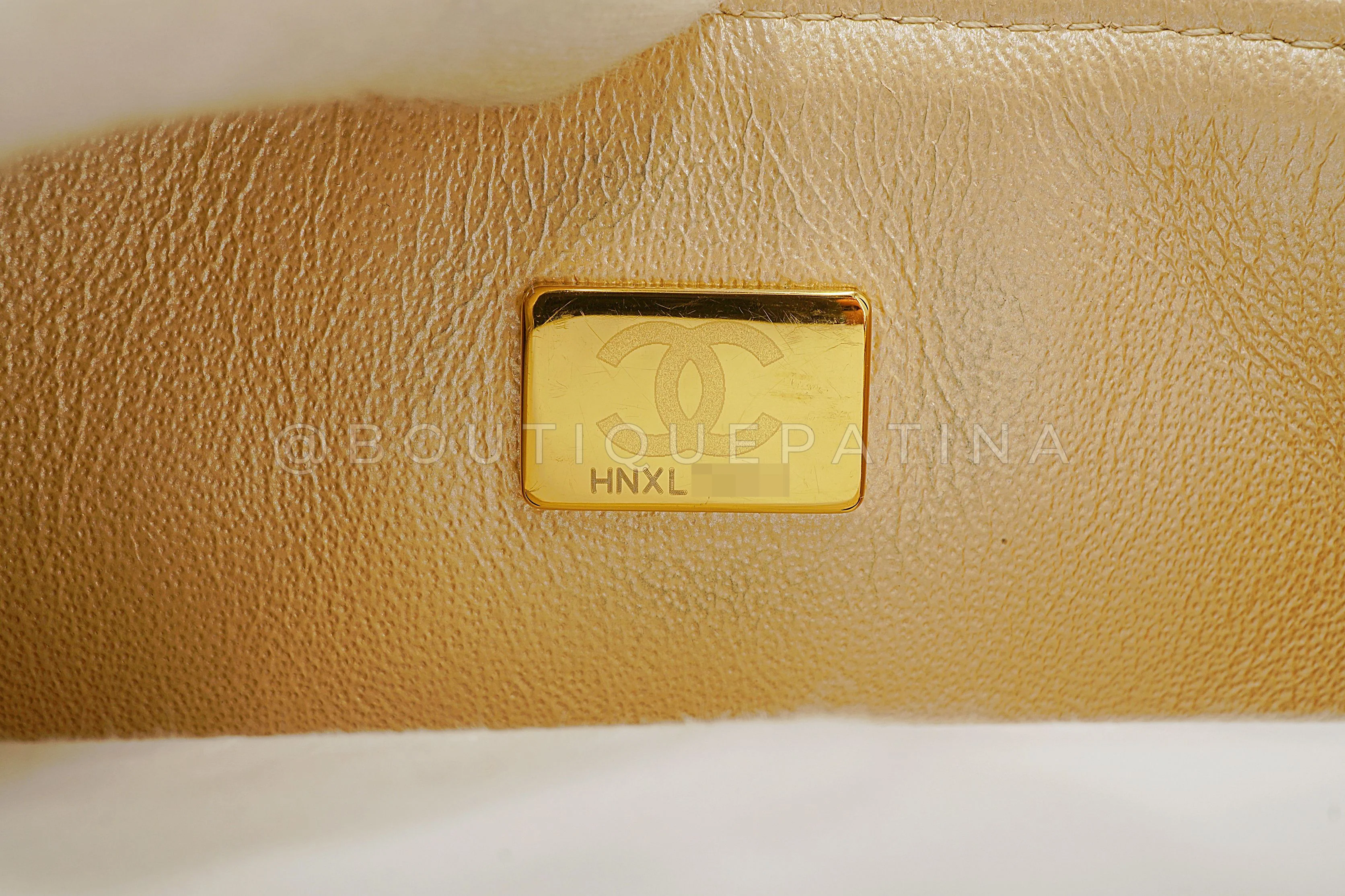 Chanel Caramel Beige Gold Tweed Rectangular Mini Flap Bag GHW - Image 12
