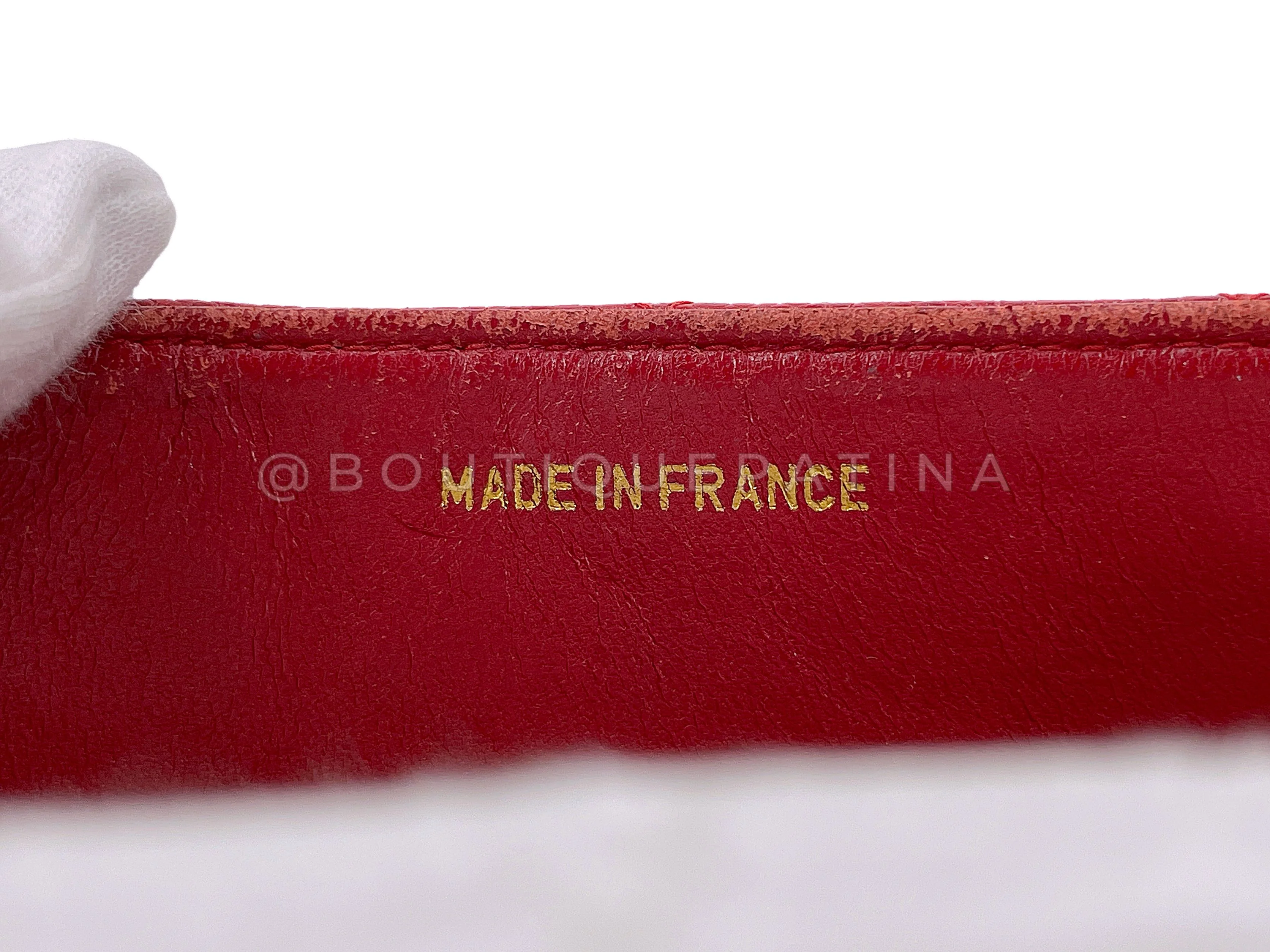 Chanel Vintage Red Caviar Small Diana Flap Bag 24k GHW YRN - Image 12