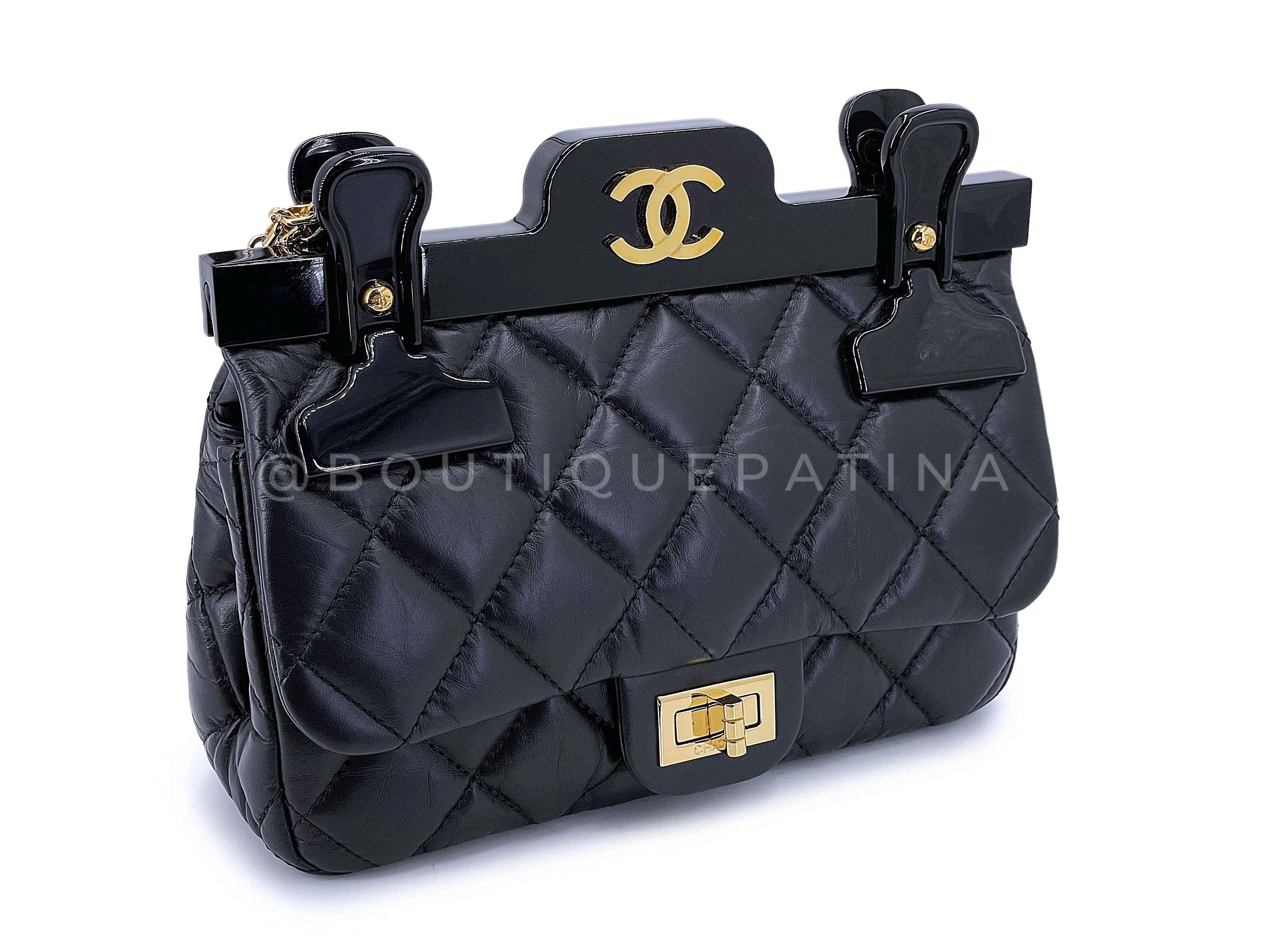 Rare Chanel 2016 Reissue "Hanger" Mini Flap Bag GHW - Image 3