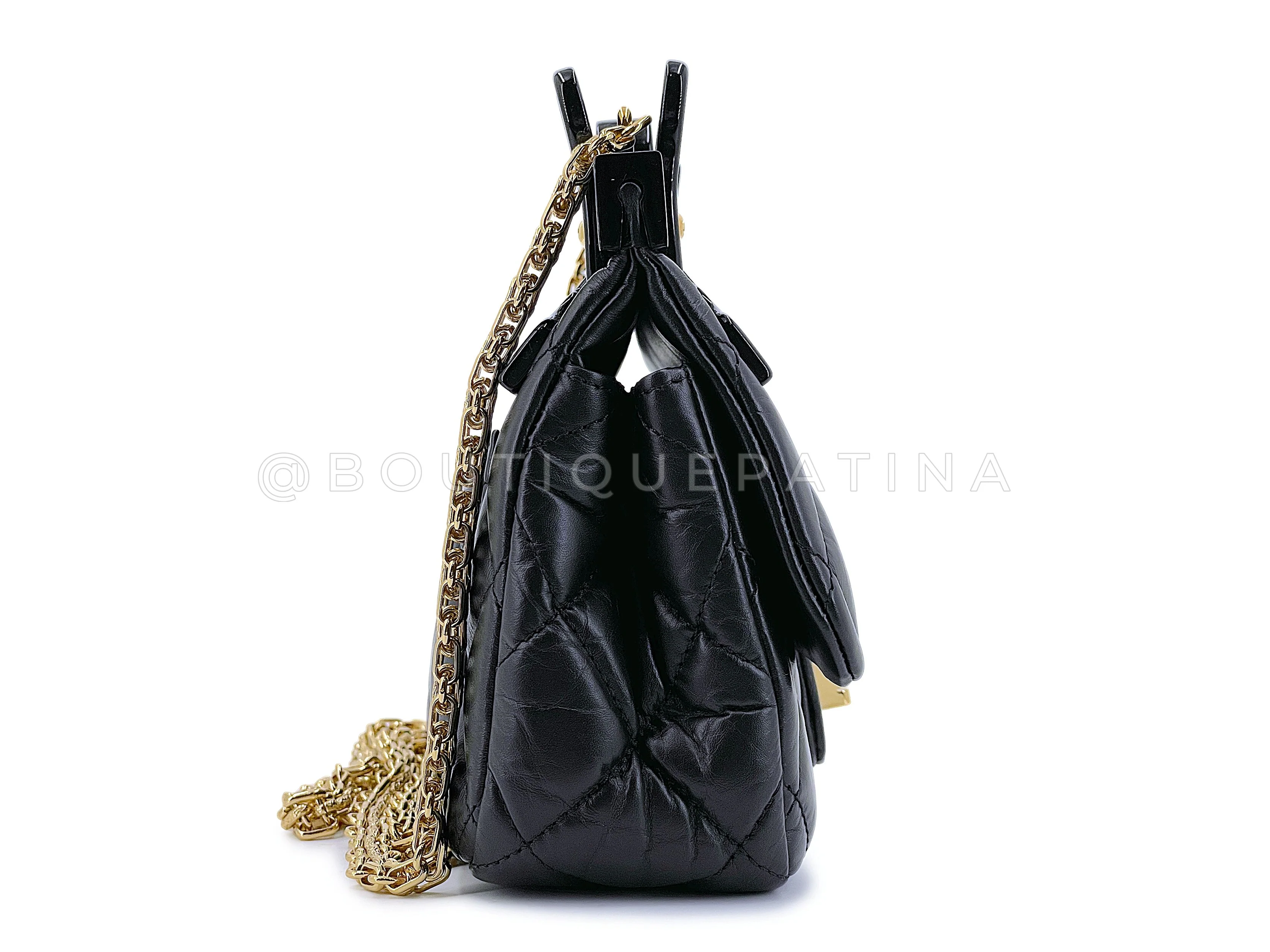 Rare Chanel 2016 Reissue "Hanger" Mini Flap Bag GHW - Image 4