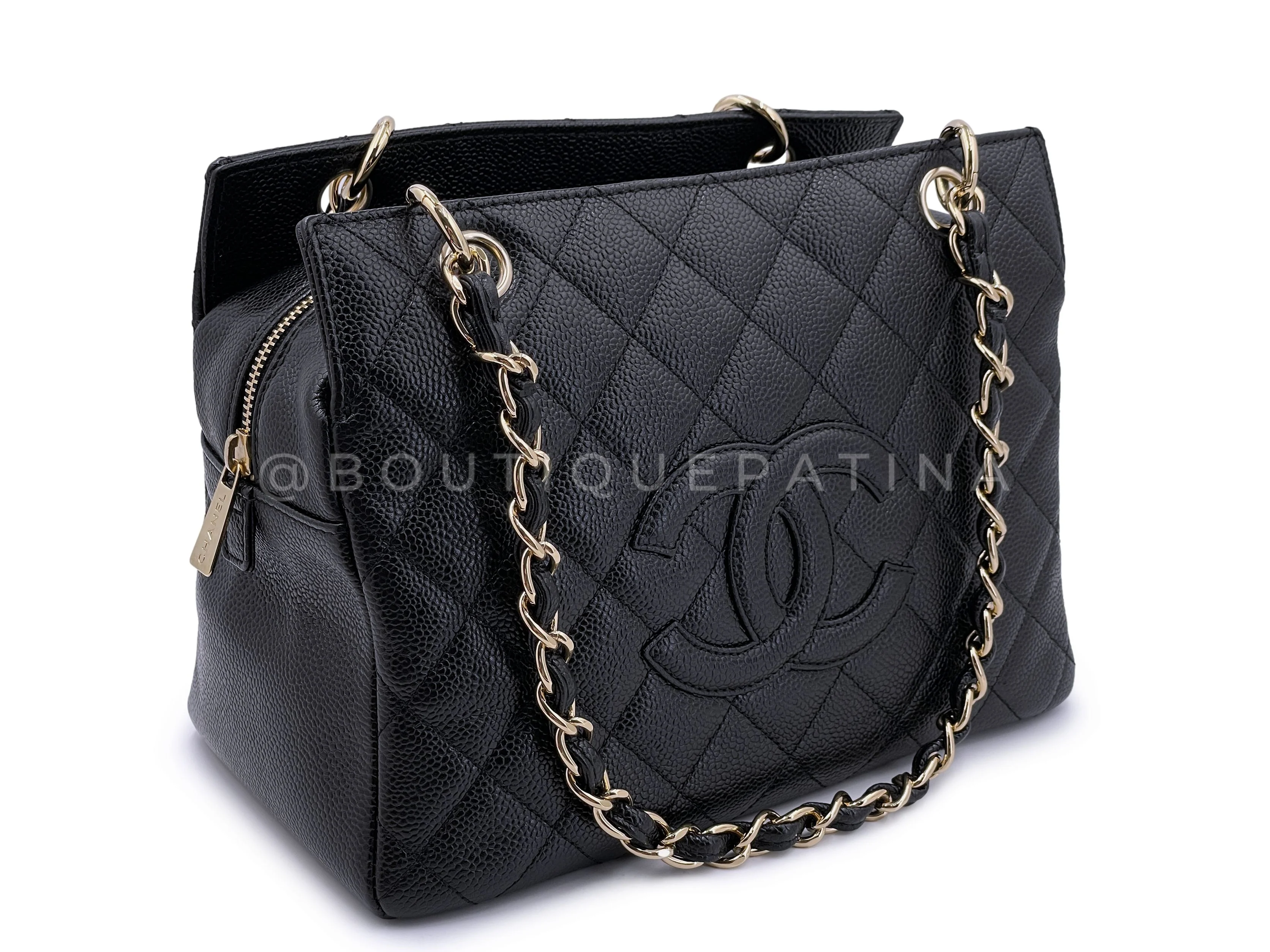 Chanel Black Caviar Petite Timeless Tote PTT Bag GHW - Image 2