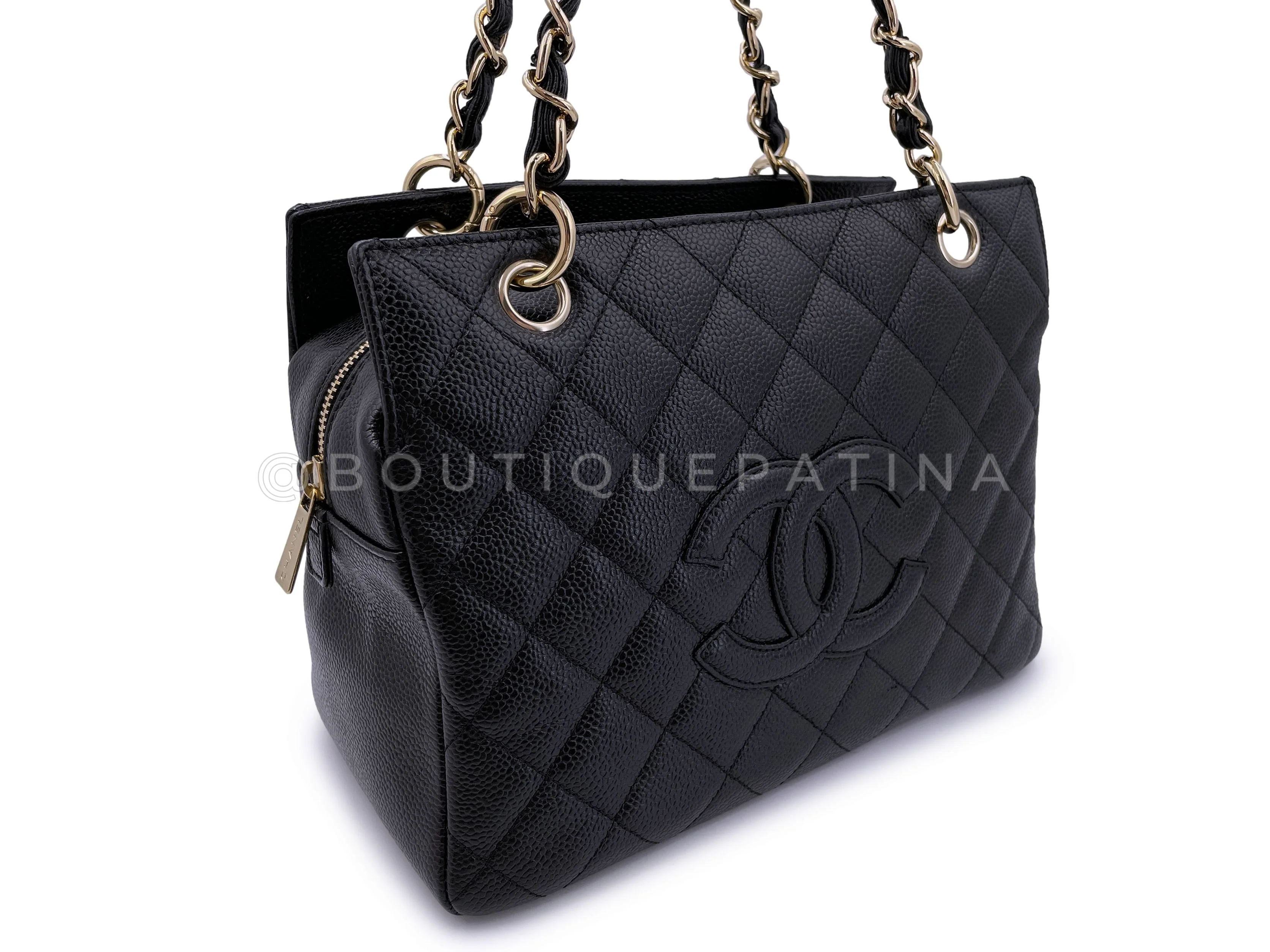 Chanel Black Caviar Petite Timeless Tote PTT Bag GHW - Image 3