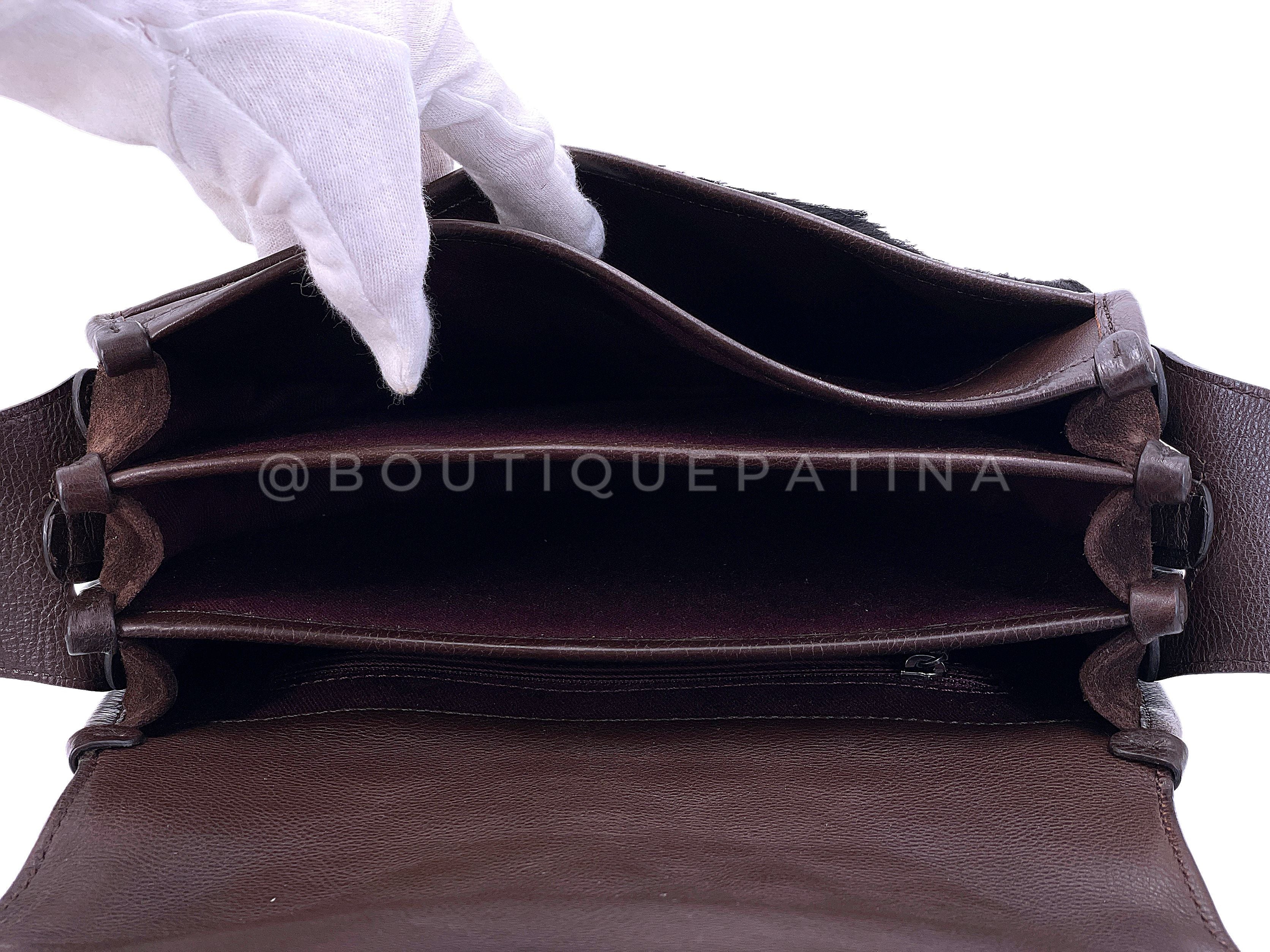 Chanel 2014 Paris Dallas Métiers d'Art Brown Pony Hair Crossbody Bullet Strap Bag RHW DSB - Image 12