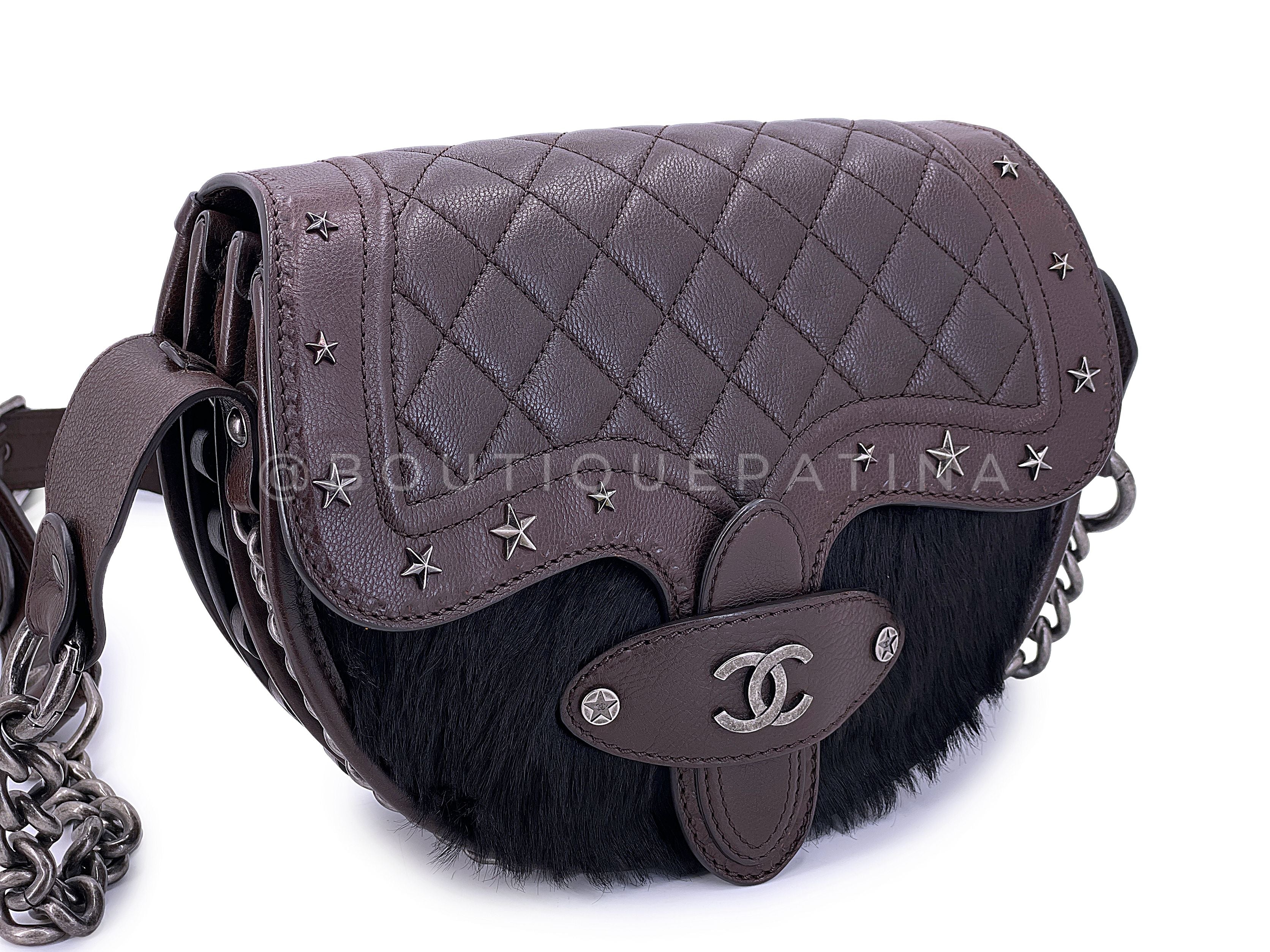 Chanel 2014 Paris Dallas Métiers d'Art Brown Pony Hair Crossbody Bullet Strap Bag RHW DSB - Image 3