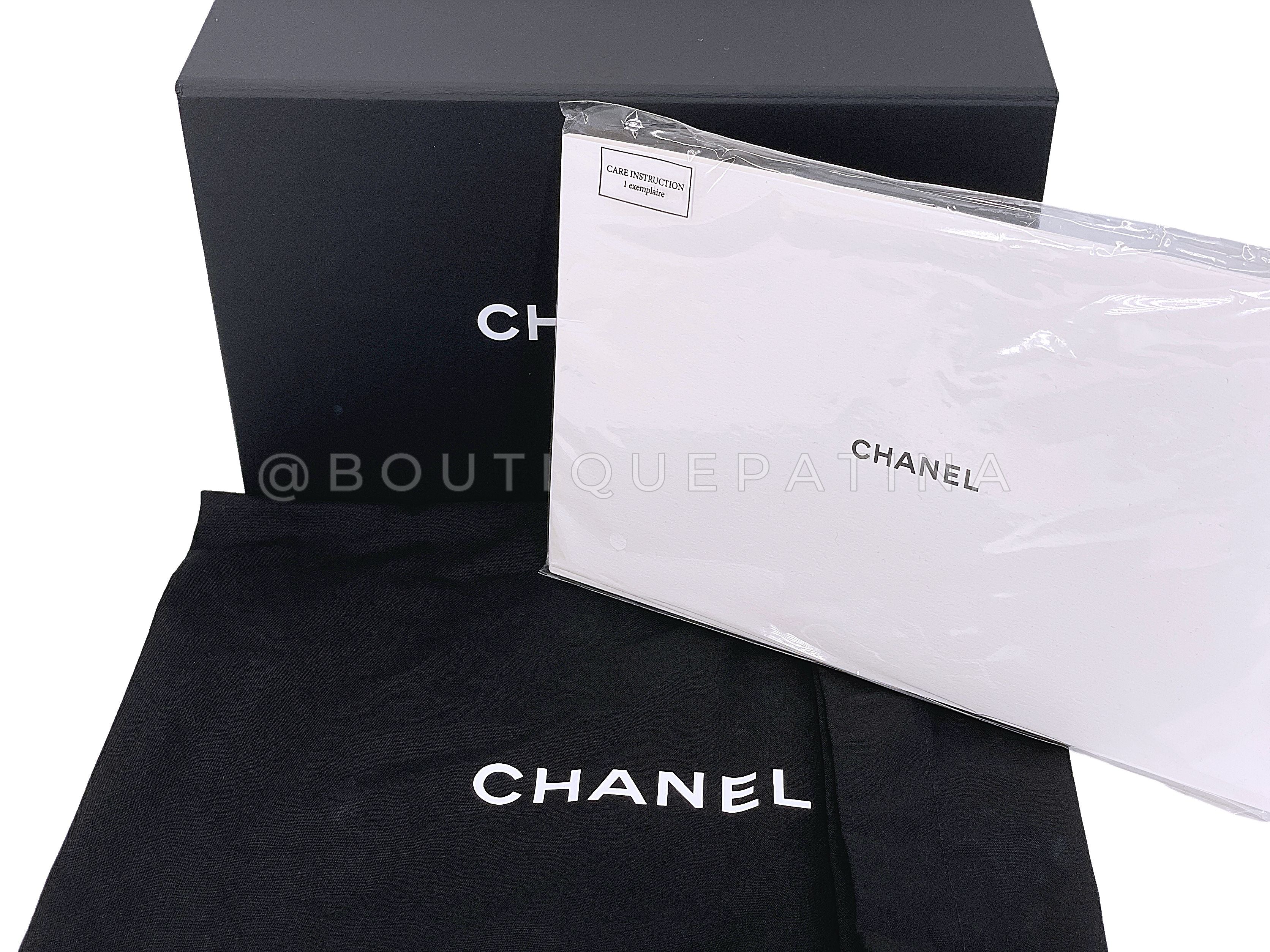 Chanel 22C Blue Denim Pearl Crush Square Mini Flap Bag GHW 93E - Image 13