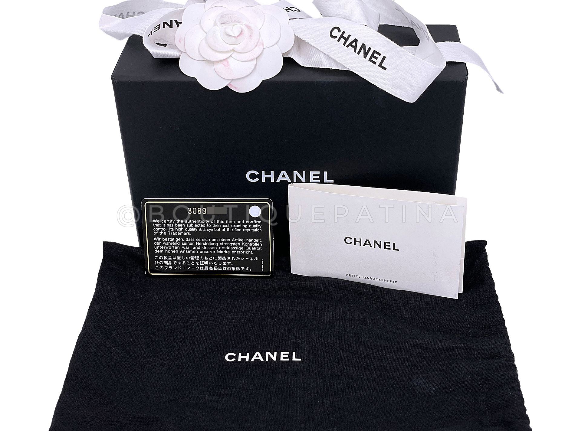 Chanel Black Ribbon Chain Infinity Round Crossbody Bag - Image 11