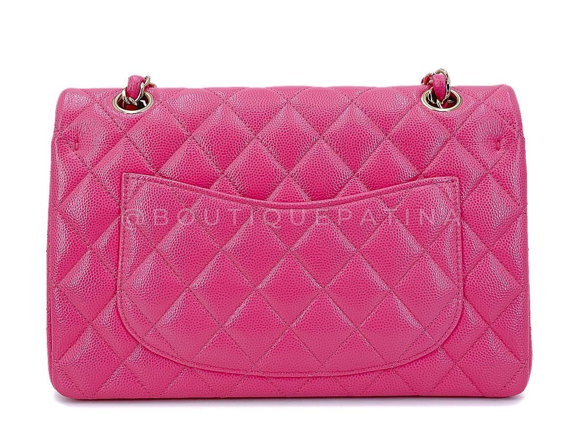 Chanel 20S Barbie Pink Caviar Small Classic Double Flap Bag GHW - Image 5