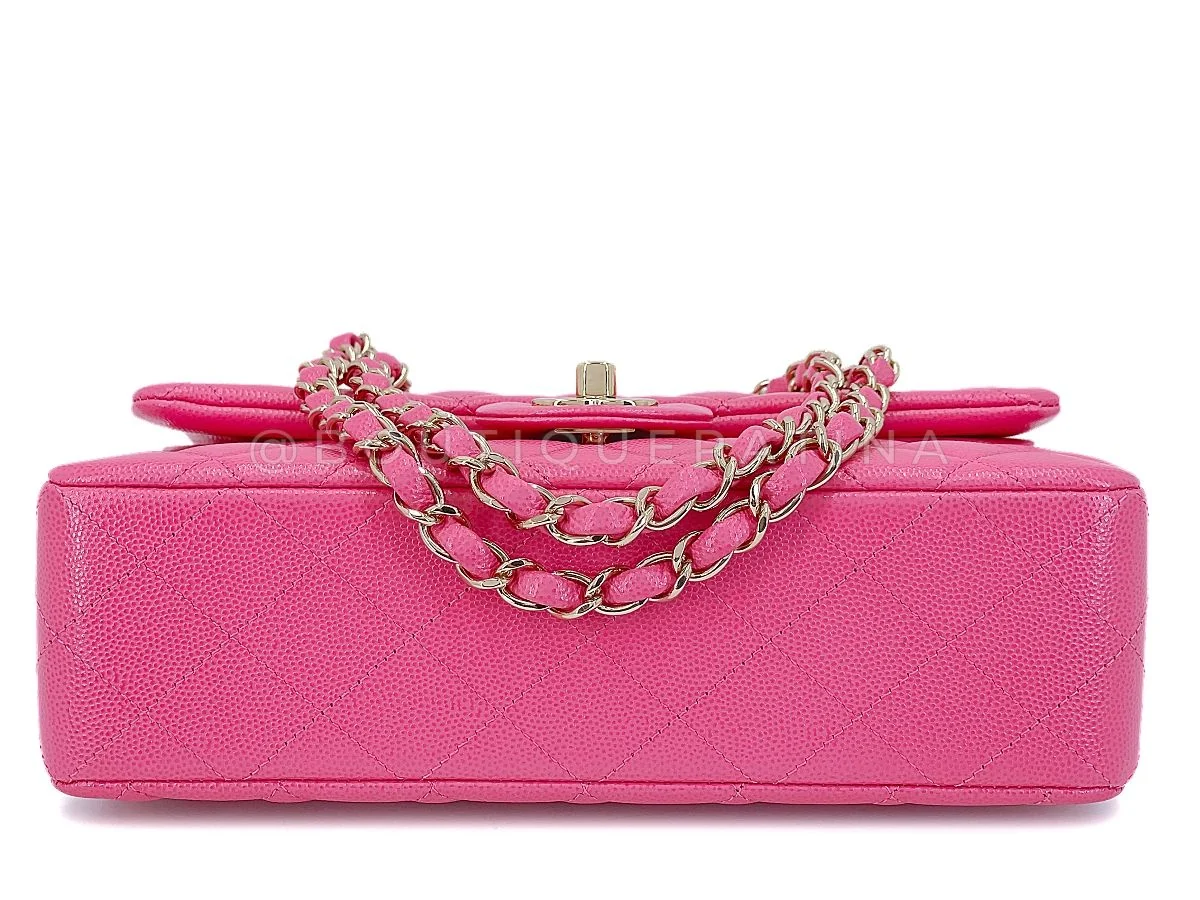 Chanel 20S Barbie Pink Caviar Small Classic Double Flap Bag GHW - Image 6