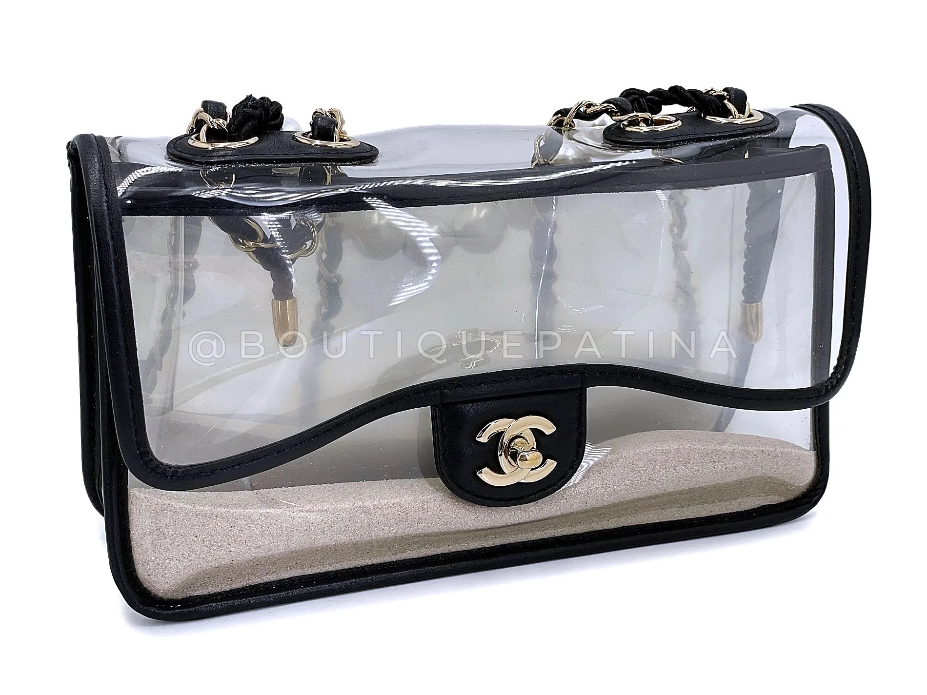 Chanel Sand by the Sea Pearl and PVC Flap Bag 8T4 - Image 3