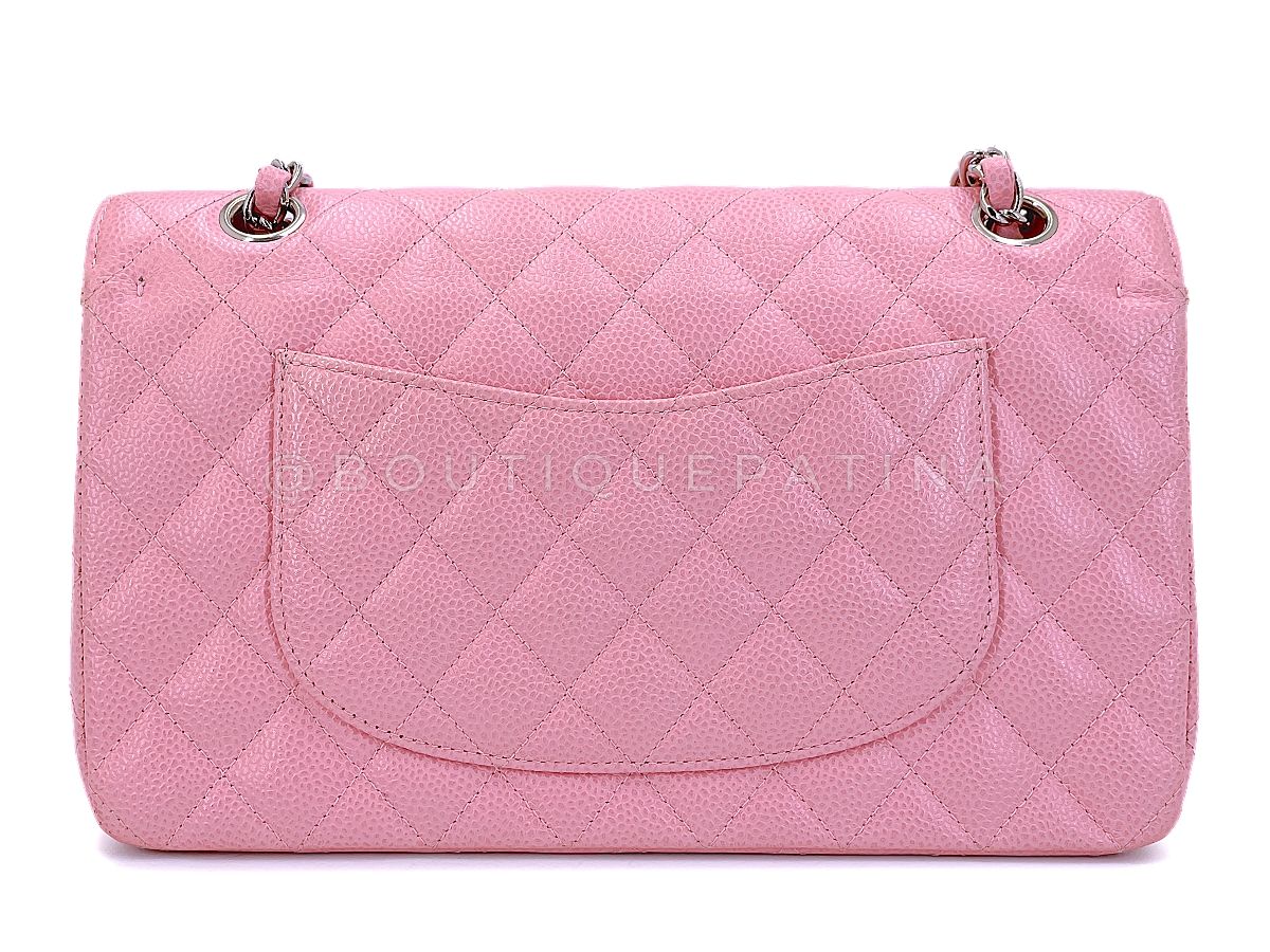 Chanel 2004 Sakura Pink Caviar Medium Classic Double Flap Bag SHW 7ZW - Image 5