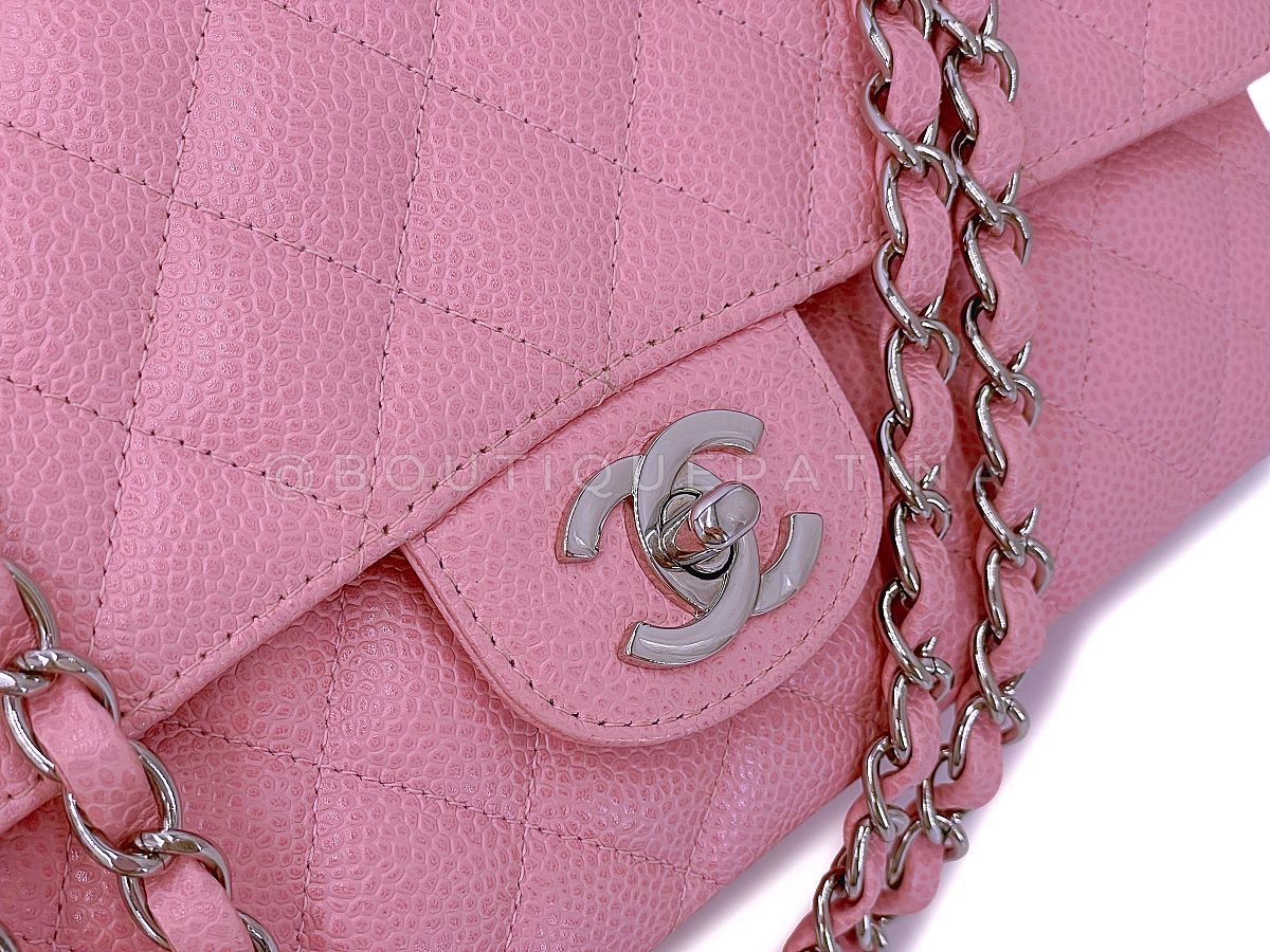 Chanel 2004 Sakura Pink Caviar Medium Classic Double Flap Bag SHW 7ZW - Image 8