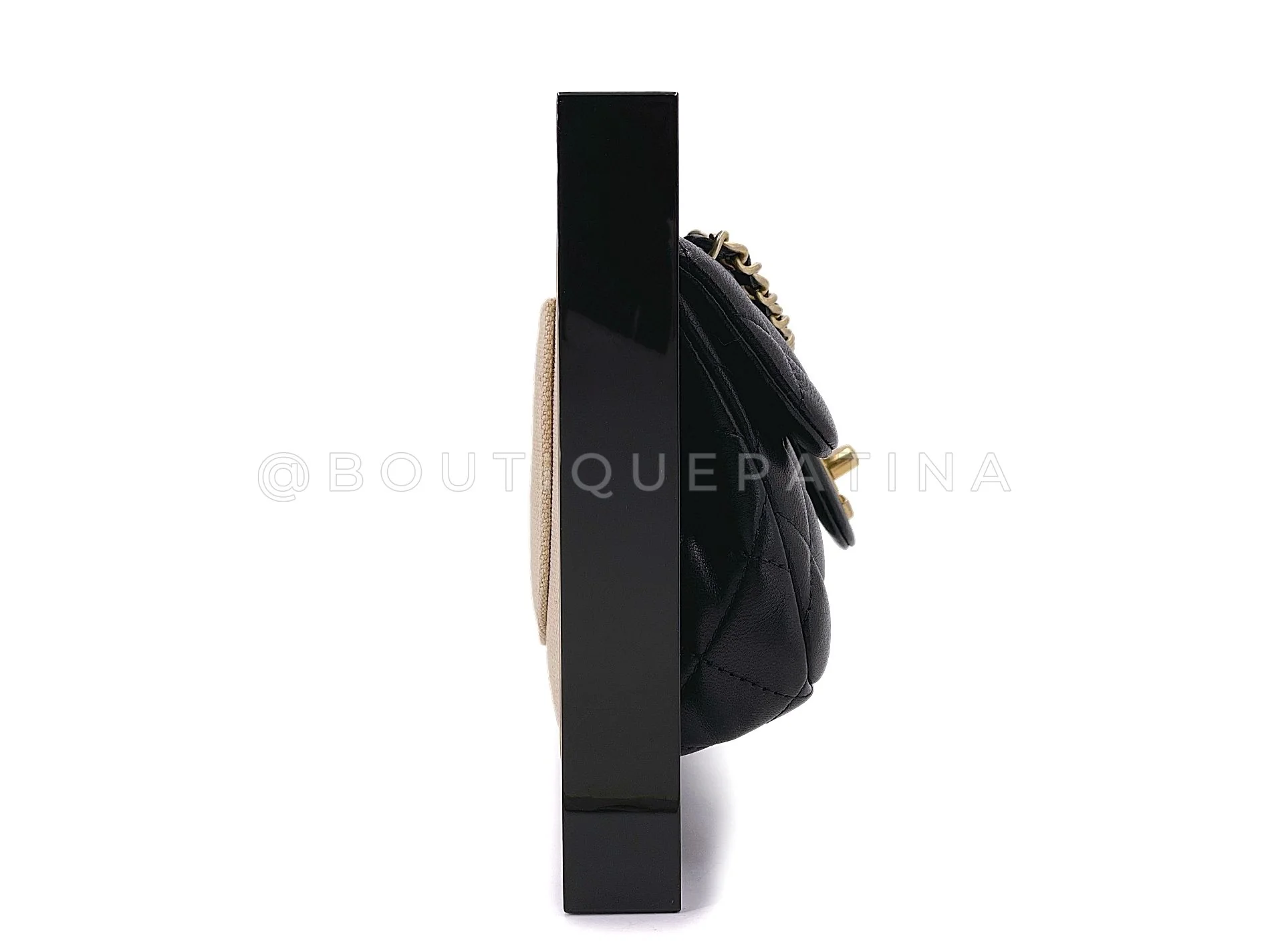 Chanel 2014 "Collection Privée" Framed Mini Flap Minaudière Clutch Bag - Image 5