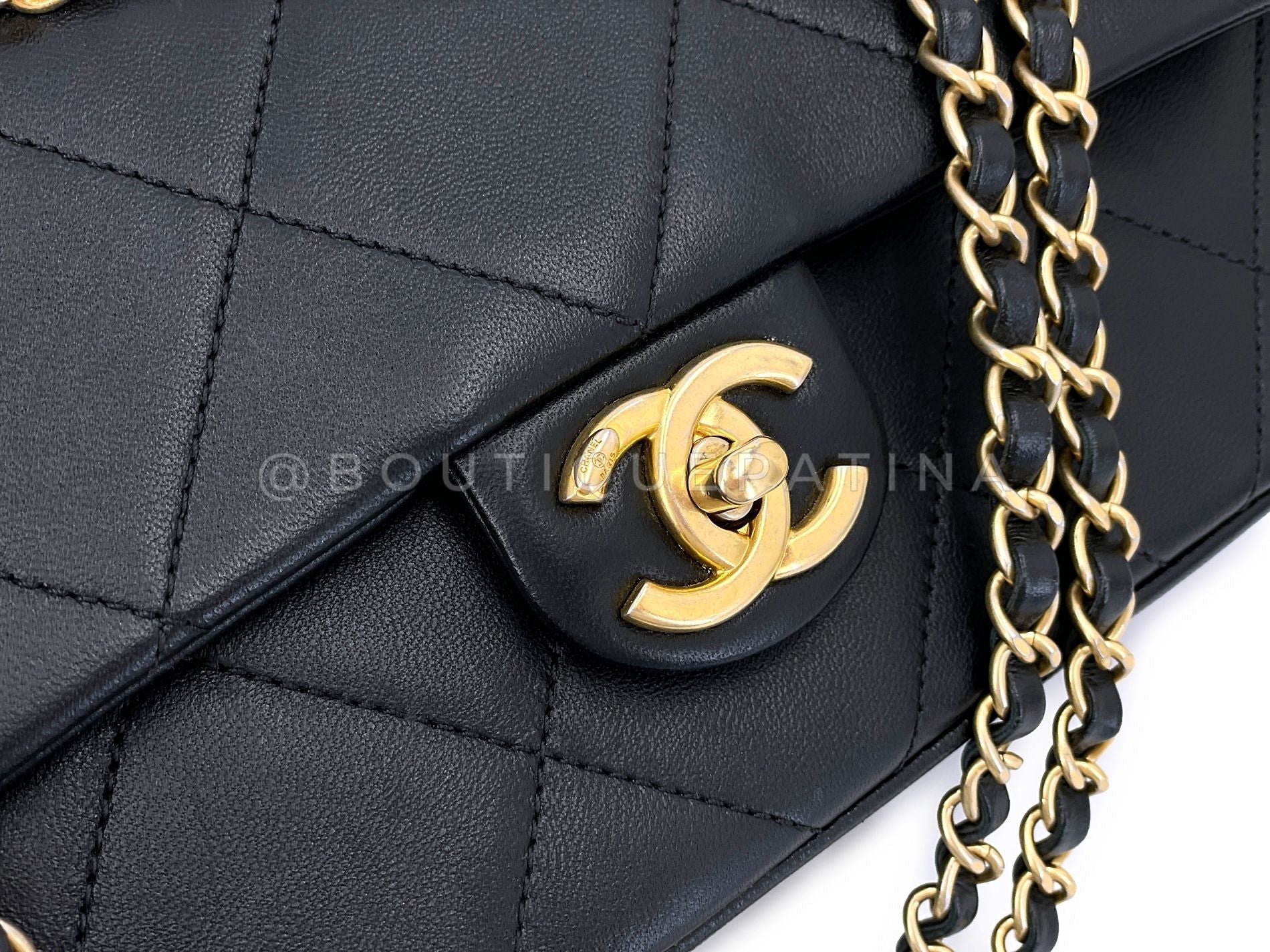 Chanel Black Chain Handle A Real Catch Flap Bag GHW 4LY - Image 9