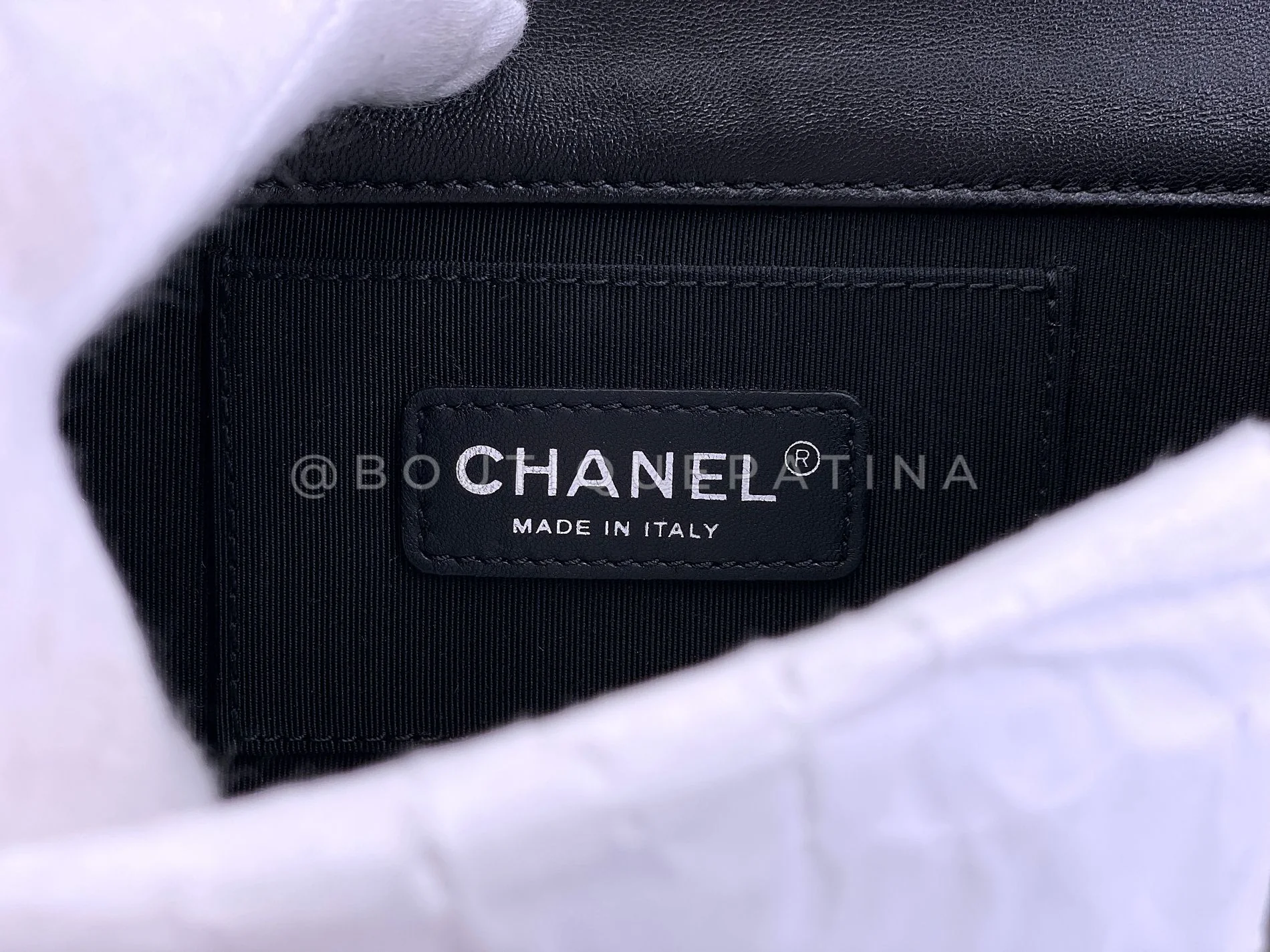 Rare 15C Chanel Black Plexi Baguette Crystals Lego Flap Bag SHW V87 - Image 11