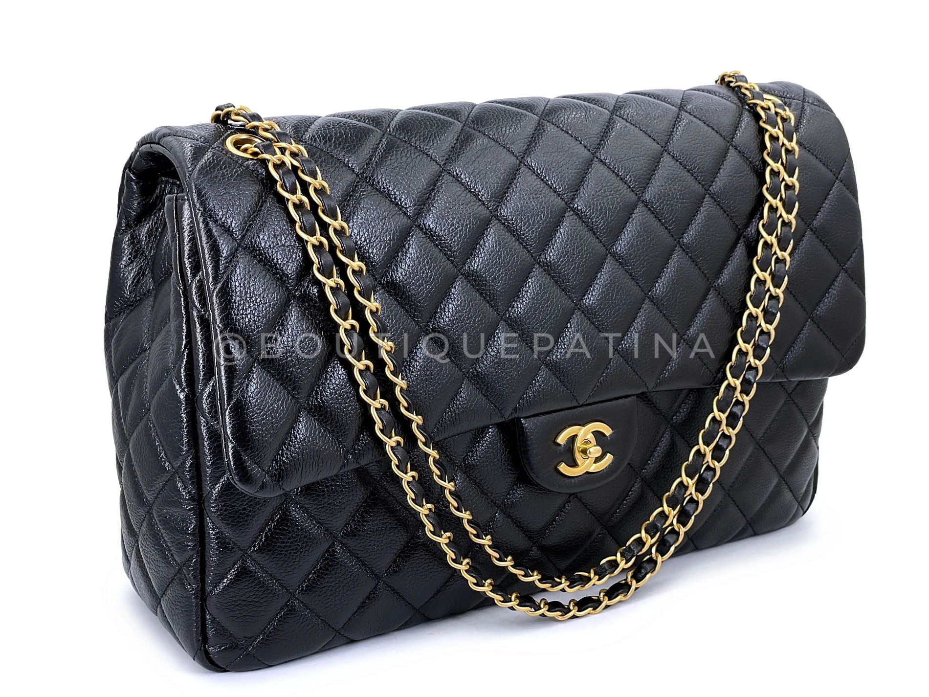 Chanel 24k Black Airlines XXL Travel Flap Bag RHW 2FZ - Image 2