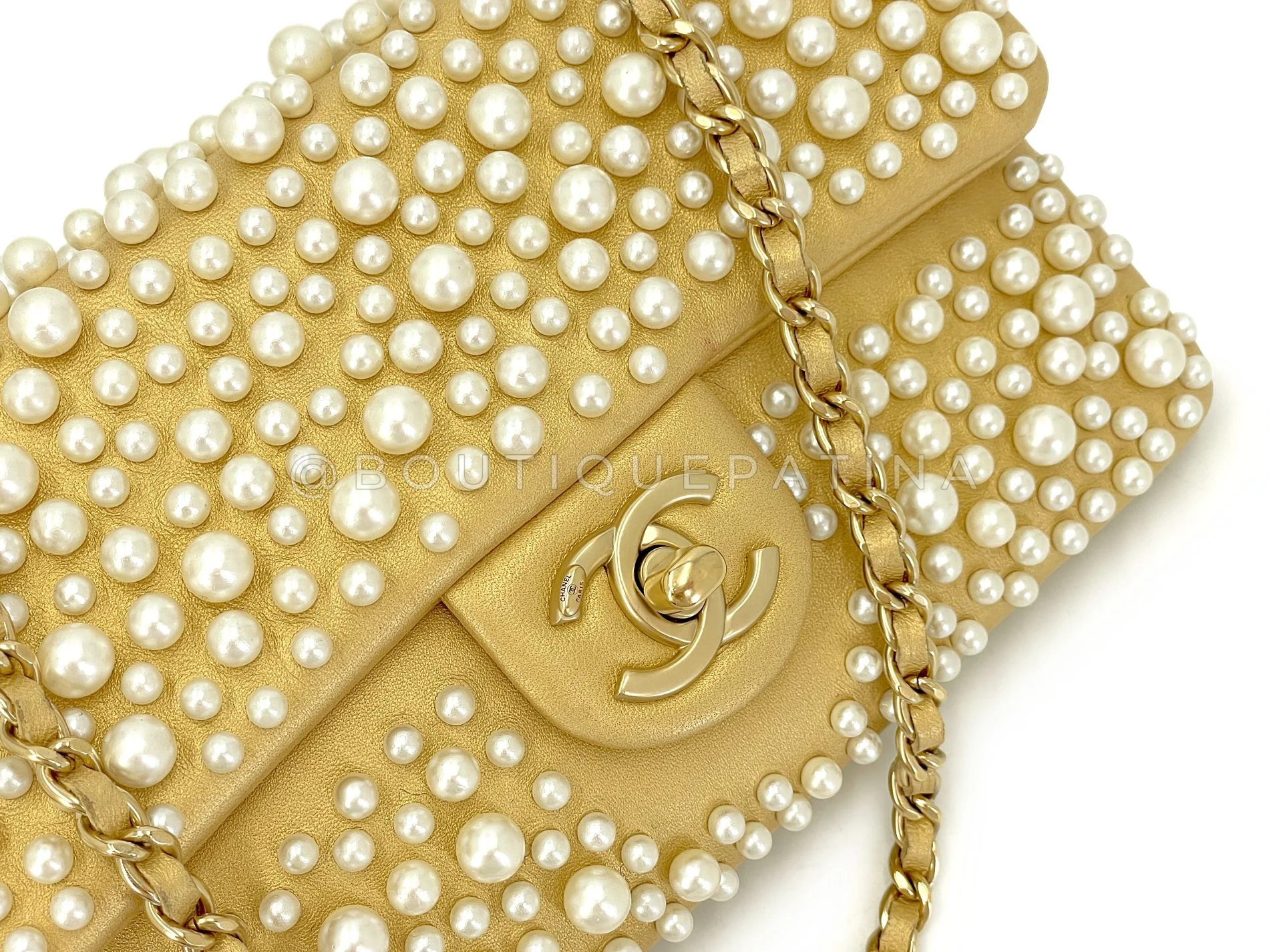 Chanel 15C Paris Dubai Pearly Small Flap Bag GHW 1FT - Image 9