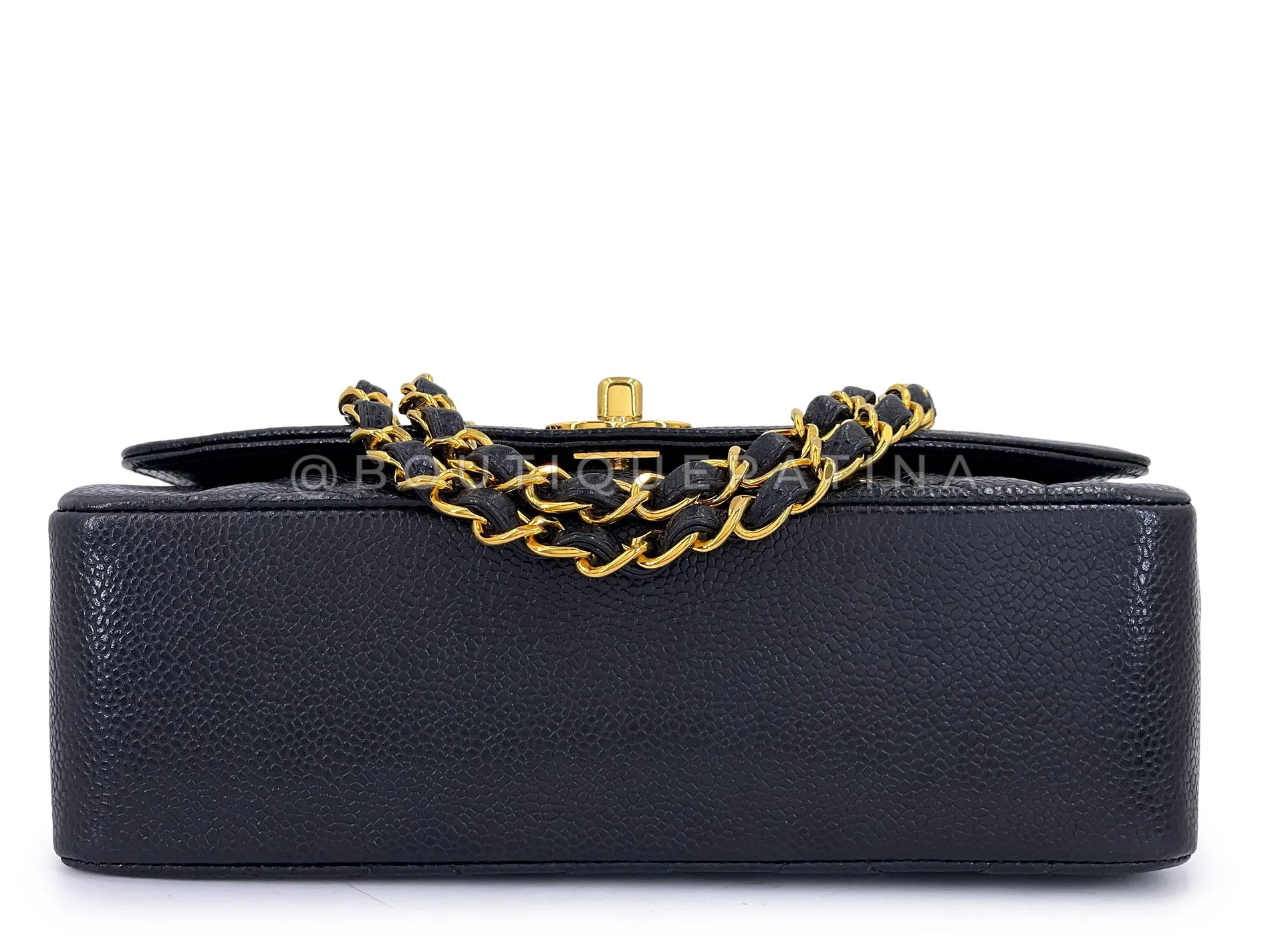 Chanel 1994 Vintage Black Caviar Small Diana Flap Bag 24k GHW 62T - Image 6