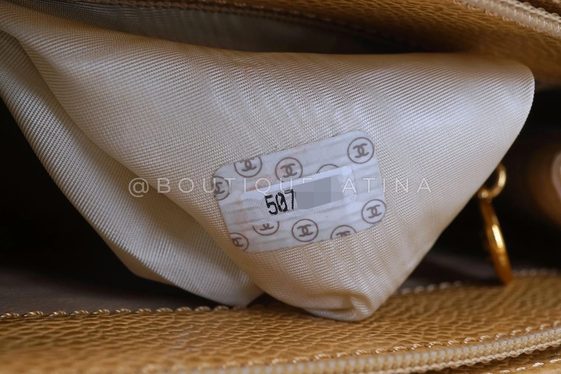 Chanel 1997 Vintage Beige Caviar Crossbody Mini Pouch Bag 24k GHW STT - Image 13