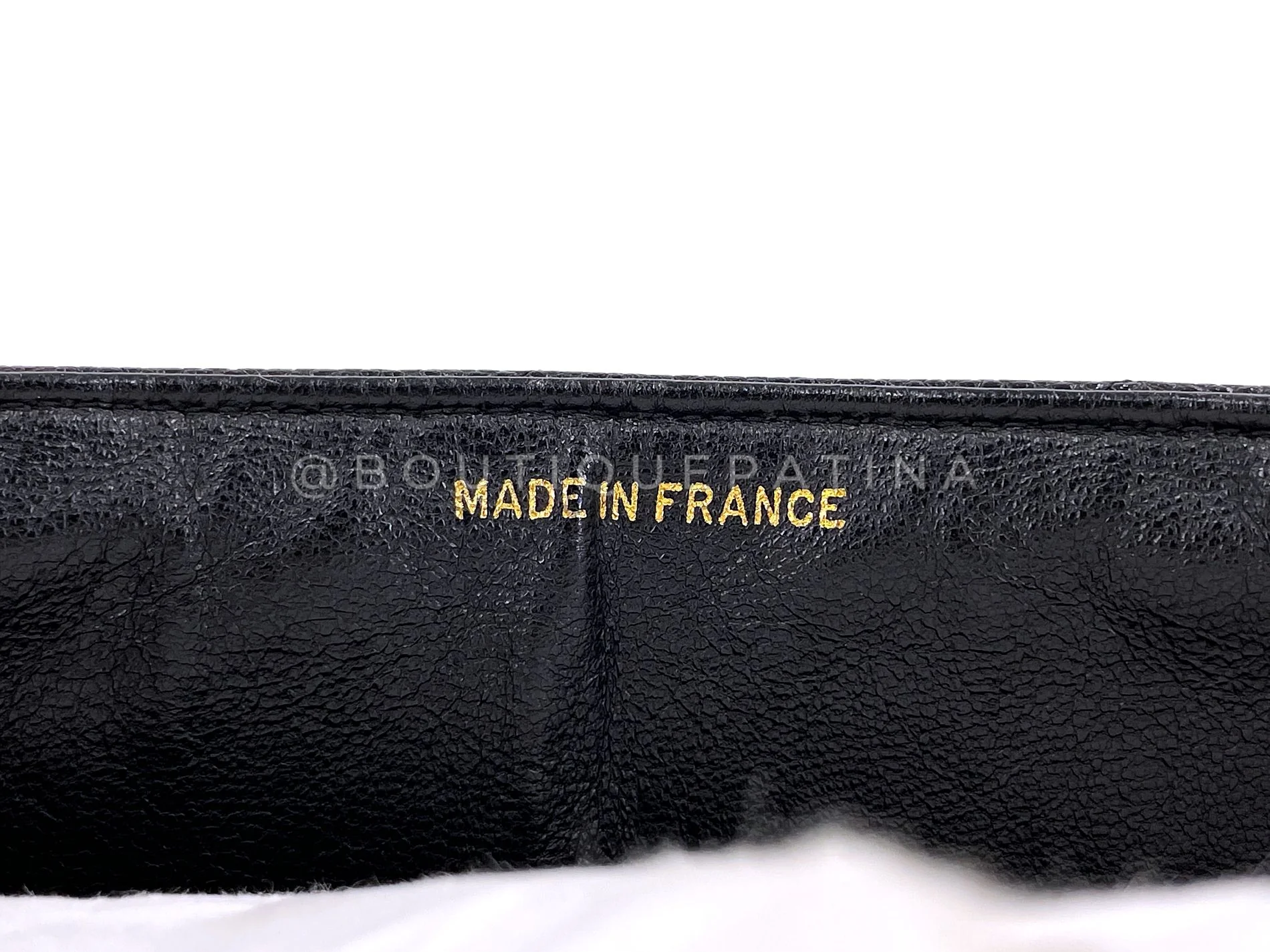 Chanel Vintage Caviar Covered CC Jumbo Flap Bag Black H4F - Image 13