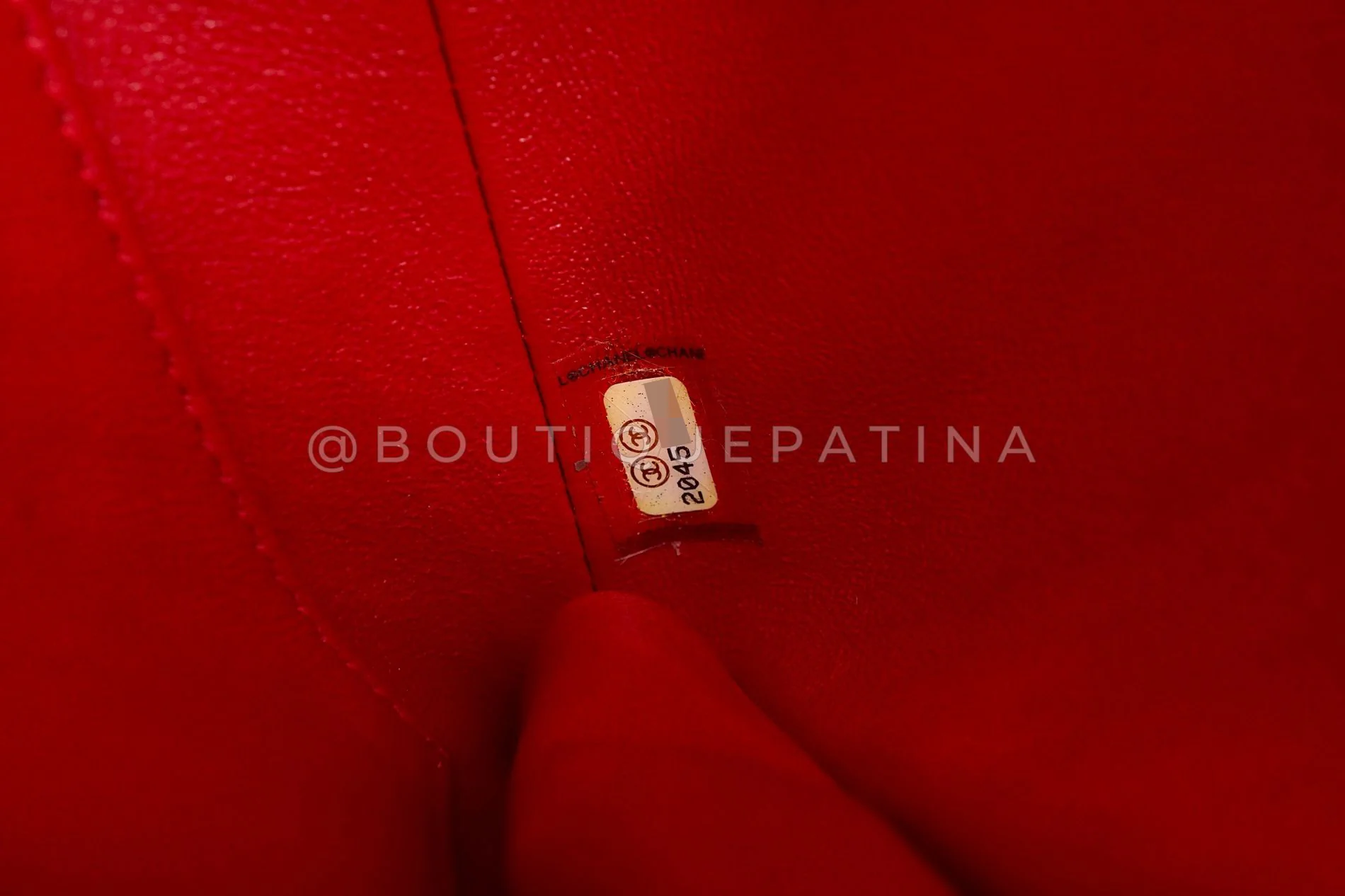 Chanel 2012 Red Caviar Timeless Classic Clutch on Chain Bag SHW YXQ - Image 14