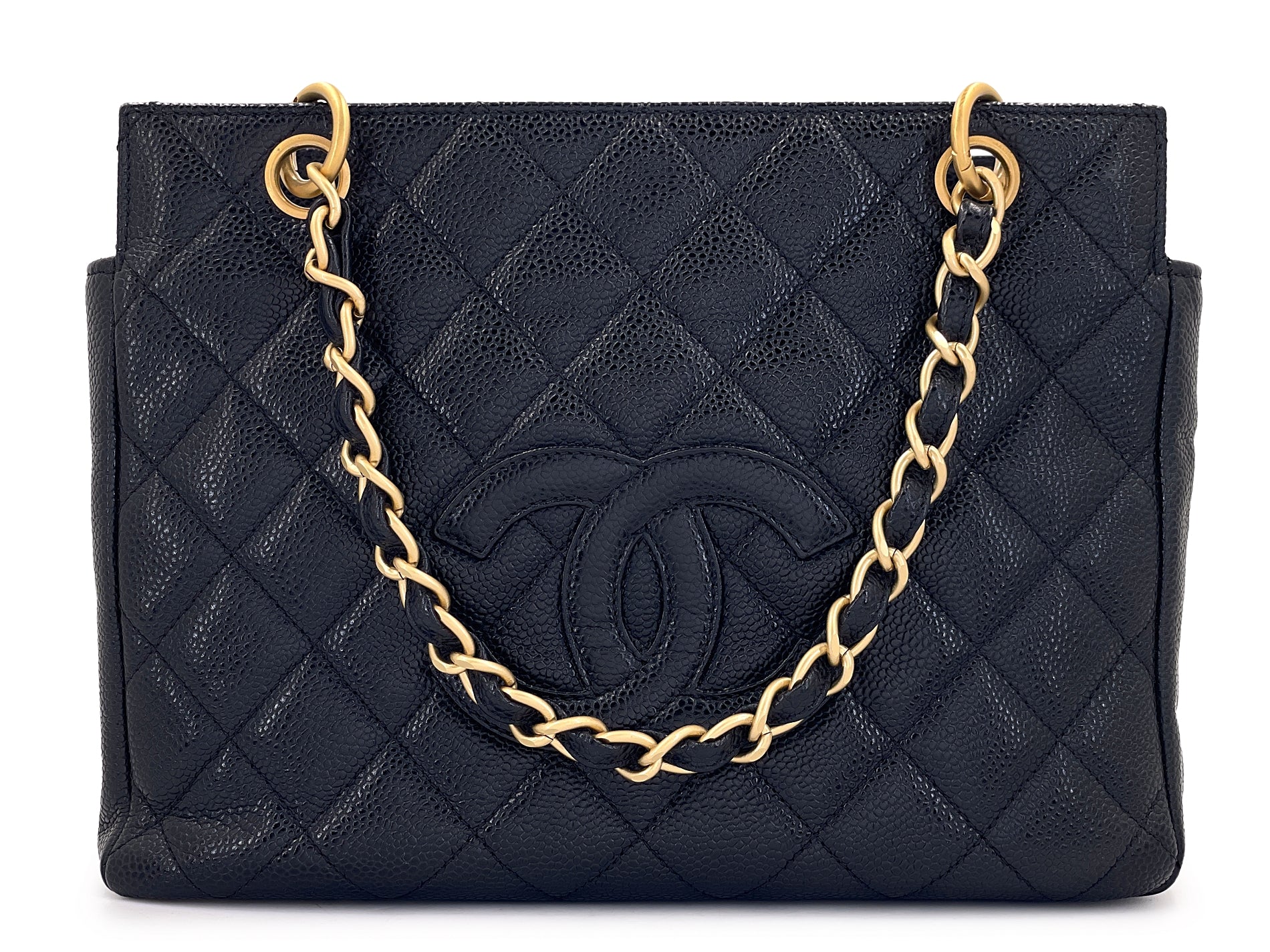 Chanel Vintage Black PTT Petite Timeless Tote Bag 24k GHW R0W