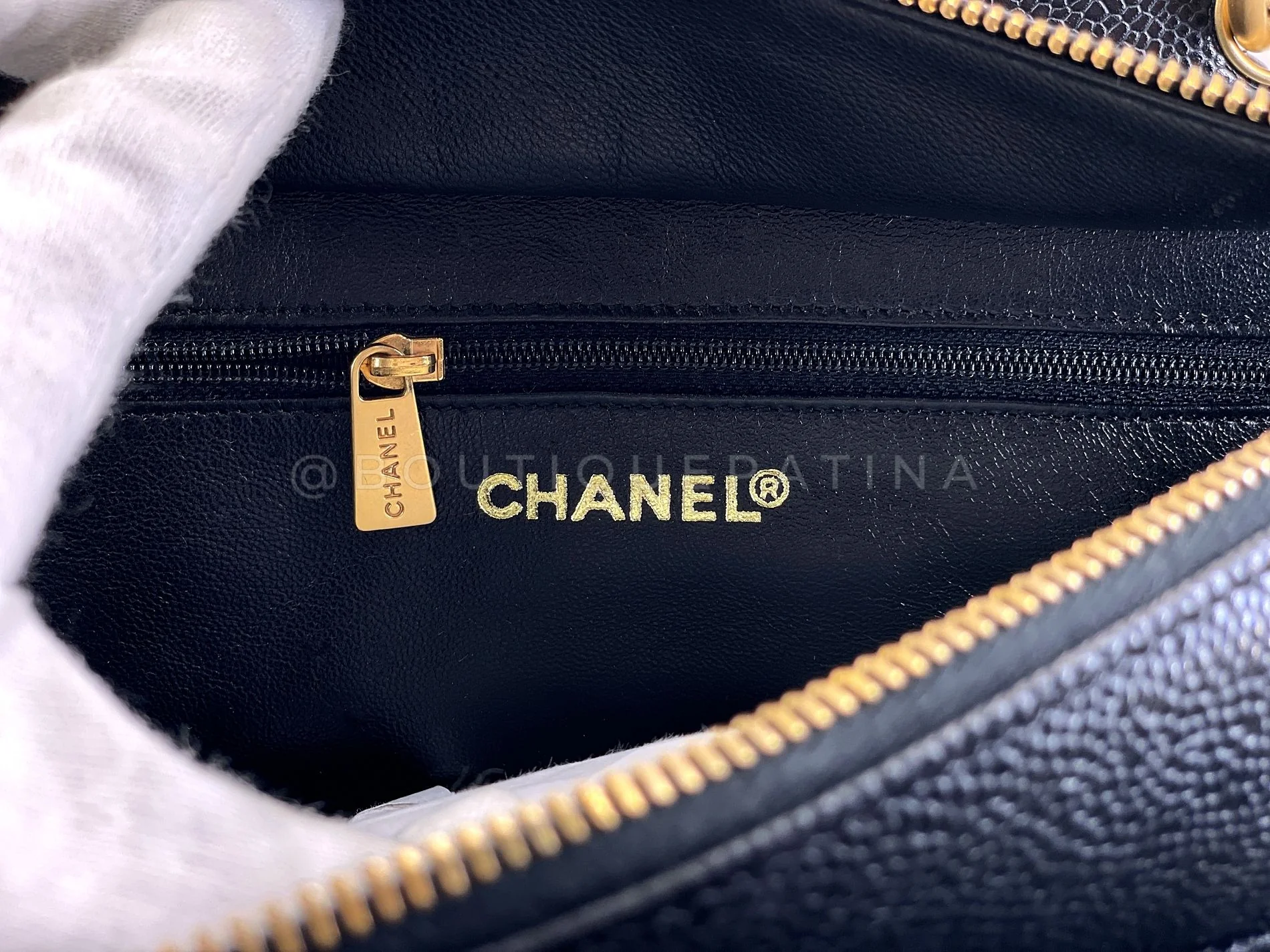 Chanel Vintage Black PTT Petite Timeless Tote Bag 24k GHW R0W - Image 11