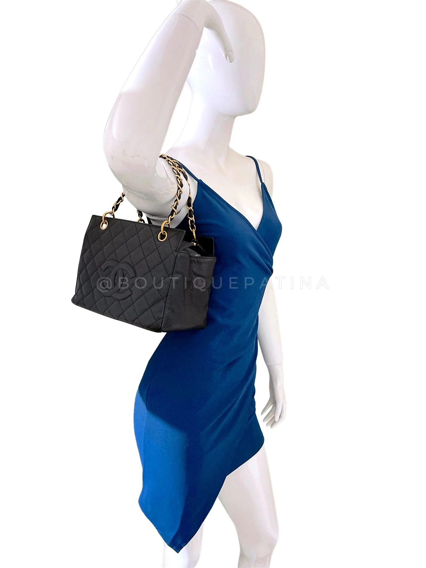 Chanel Vintage Black PTT Petite Timeless Tote Bag 24k GHW R0W - Image 15