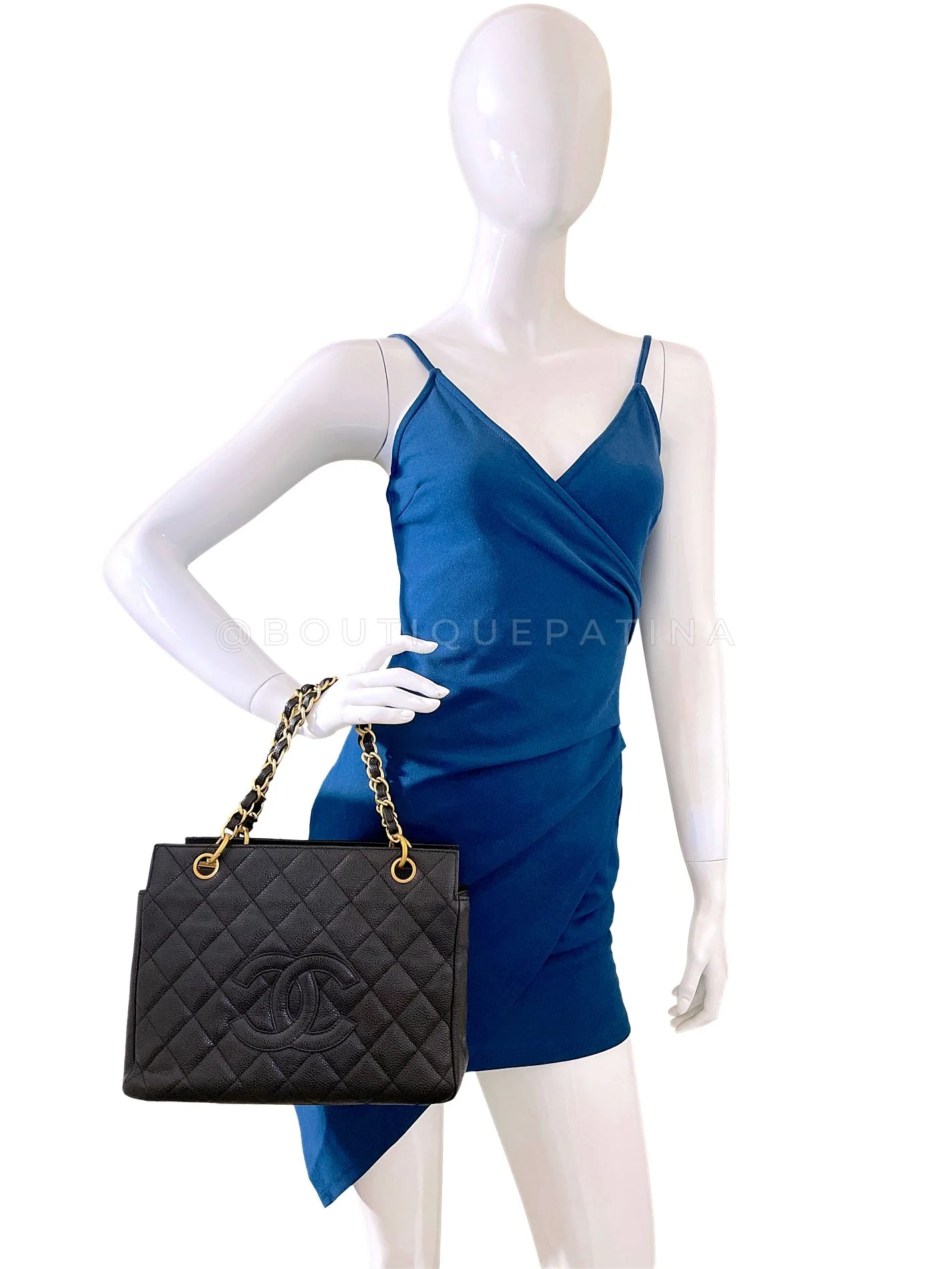 Chanel Vintage Black PTT Petite Timeless Tote Bag 24k GHW R0W - Image 16