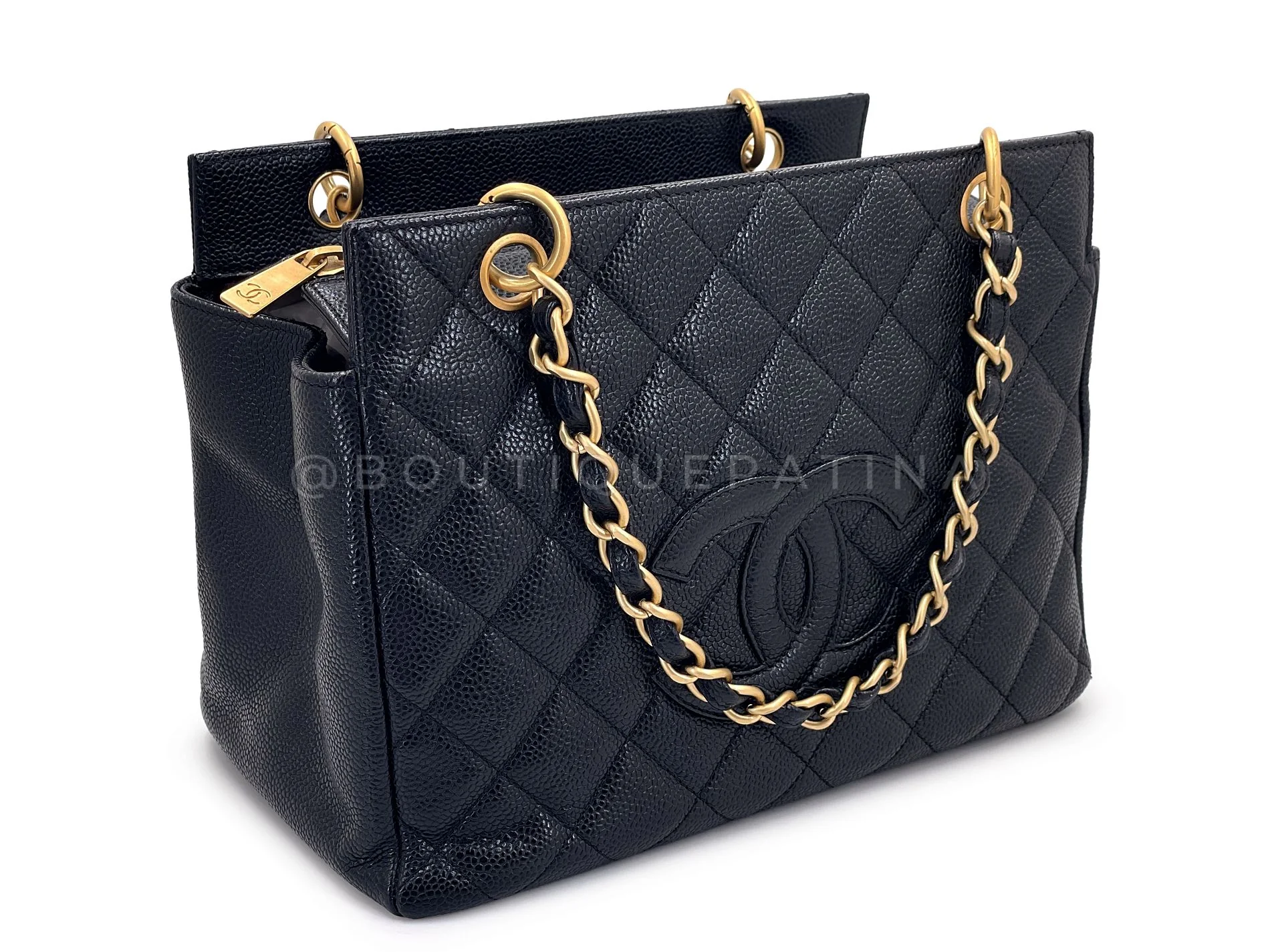 Chanel Vintage Black PTT Petite Timeless Tote Bag 24k GHW R0W - Image 2