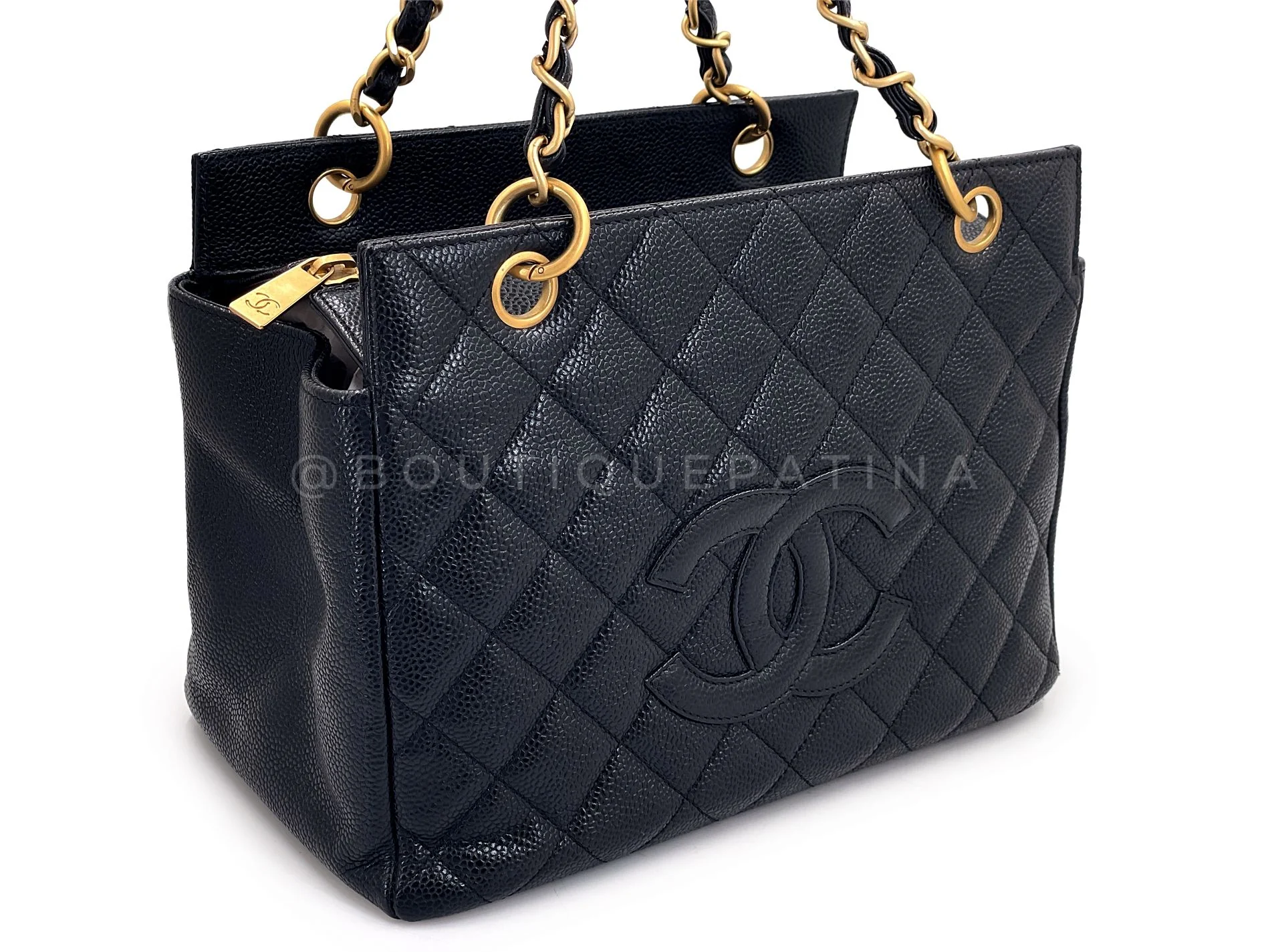 Chanel Vintage Black PTT Petite Timeless Tote Bag 24k GHW R0W - Image 3