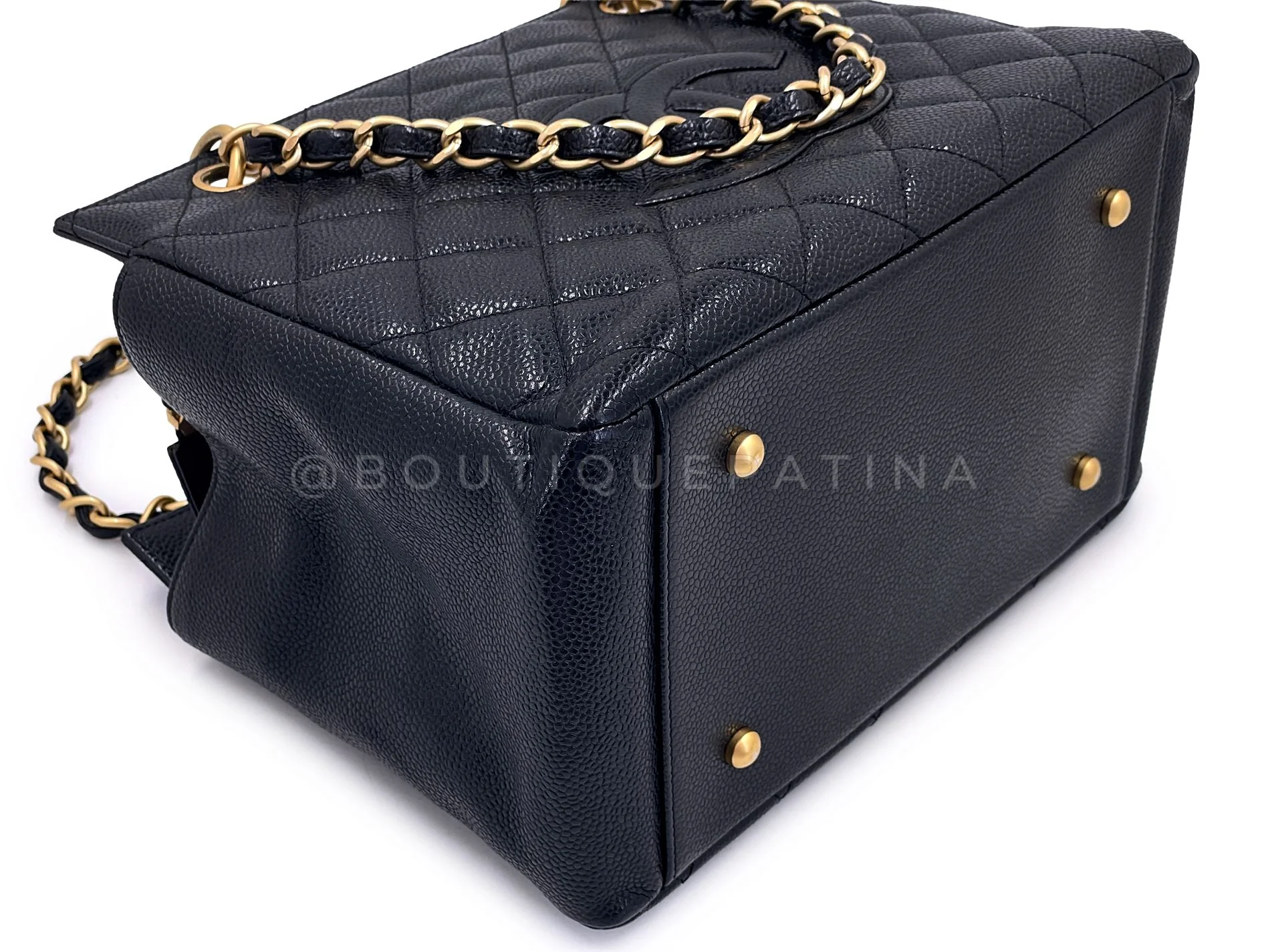 Chanel Vintage Black PTT Petite Timeless Tote Bag 24k GHW R0W - Image 7