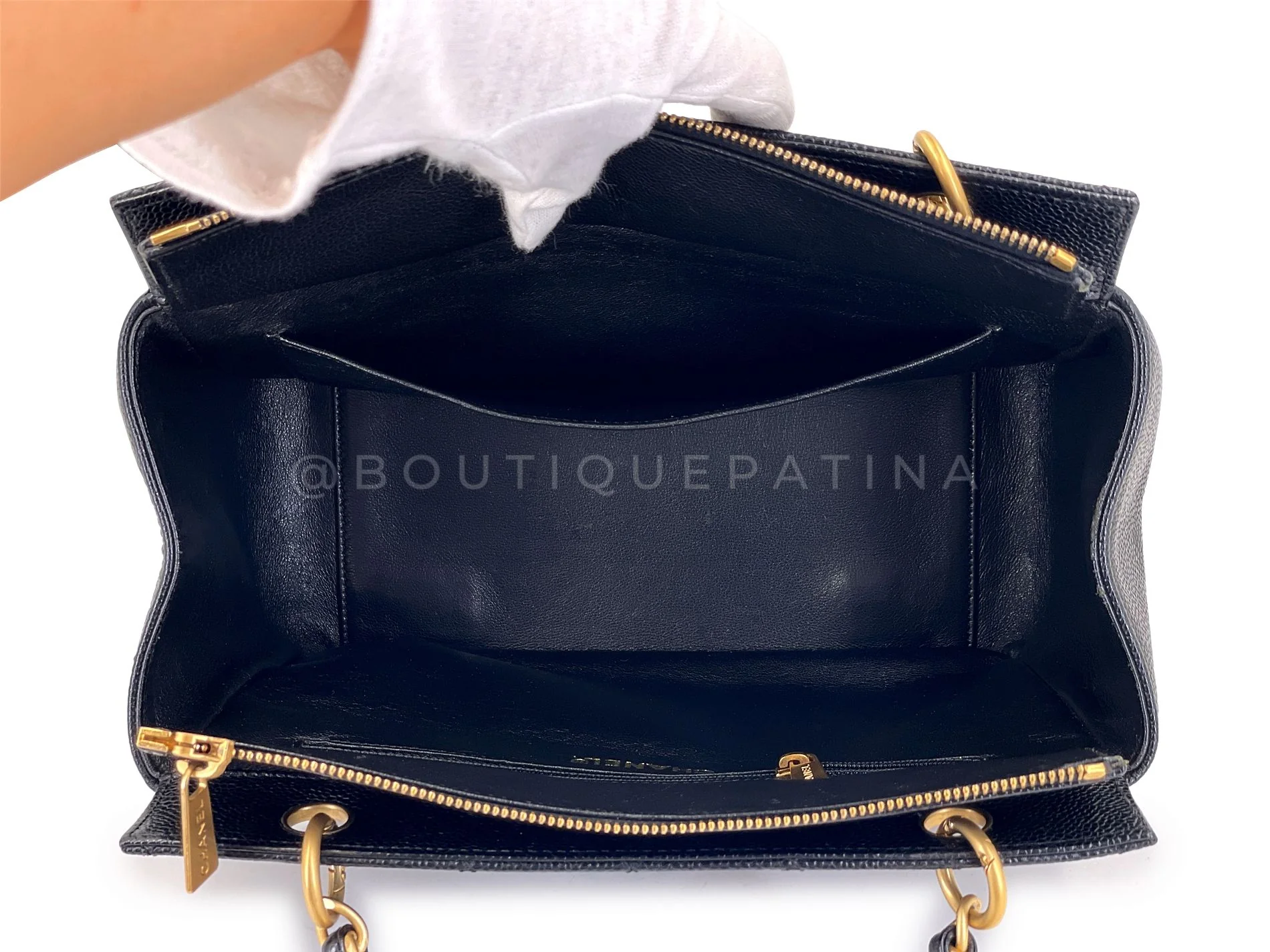 Chanel Vintage Black PTT Petite Timeless Tote Bag 24k GHW R0W - Image 9