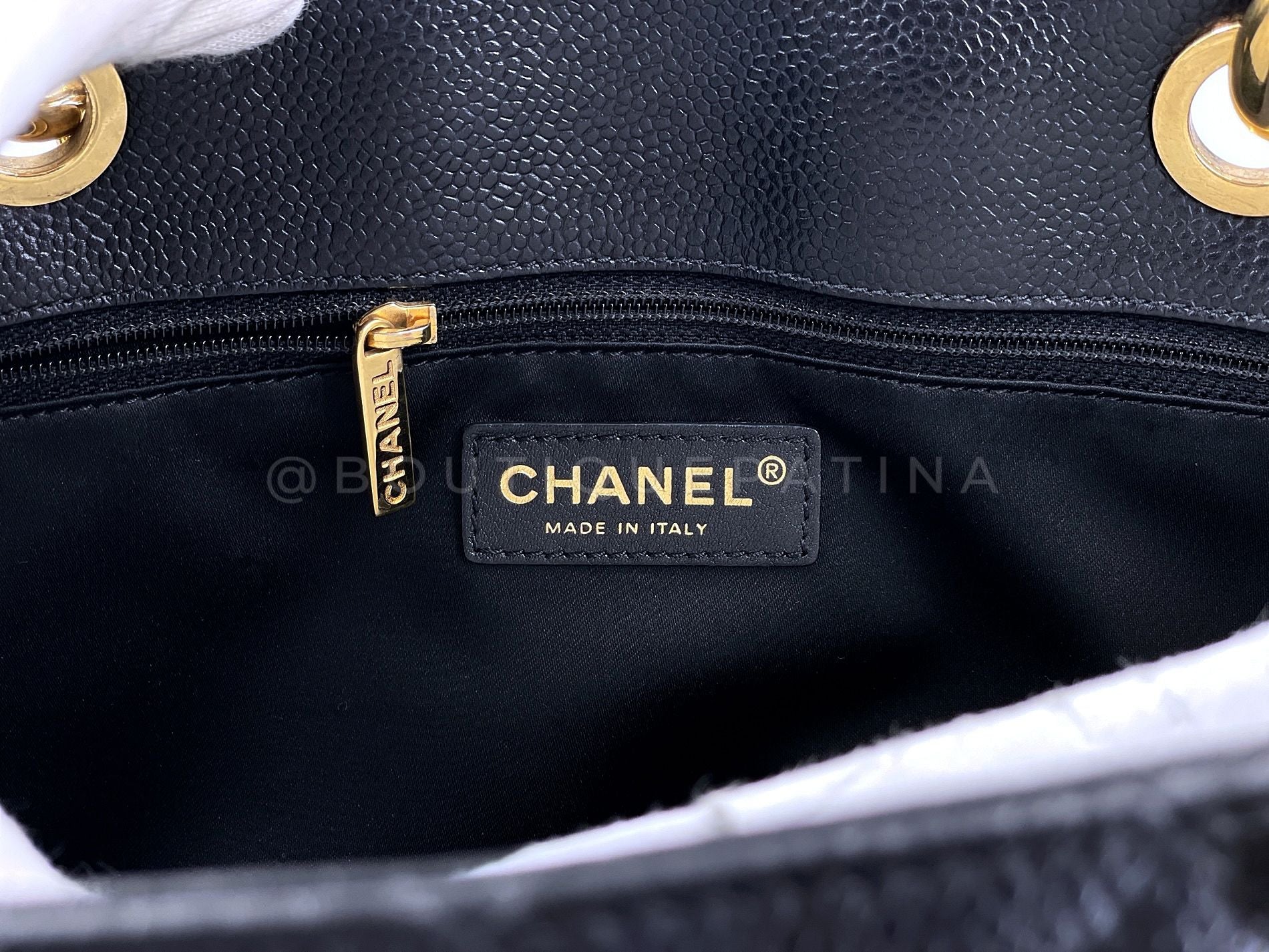 Chanel Black Caviar Grand Shopper Tote GST Bag GHW  R1K - Image 10