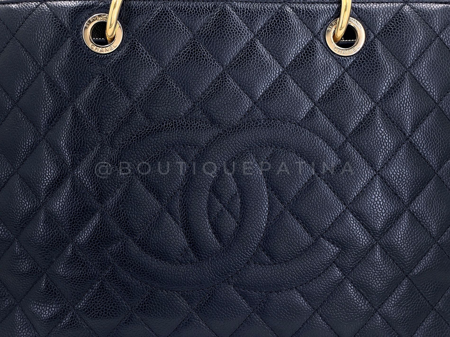 Chanel Black Caviar Grand Shopper Tote GST Bag GHW  R1K - Image 8