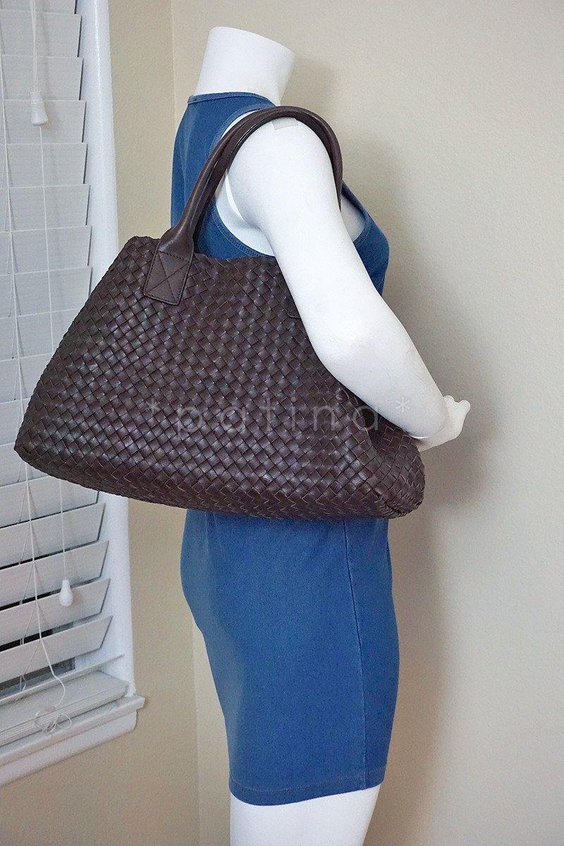 Bottega Veneta Ebano Interciatto Medium Cabat Tote Bag - Image 15