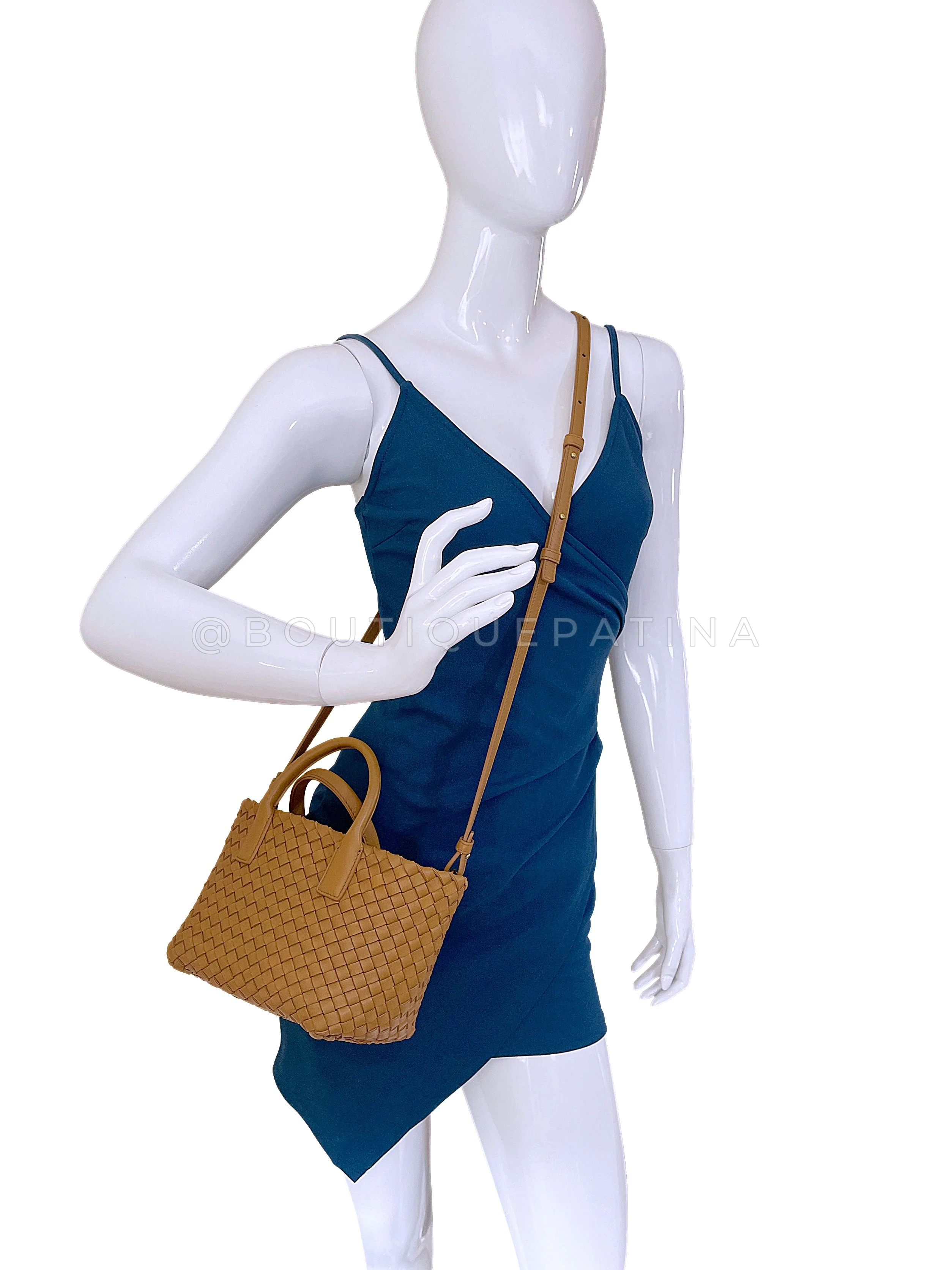 Bottega Veneta Mini Cabat Crossbody Tote Bag 0CU - Image 11