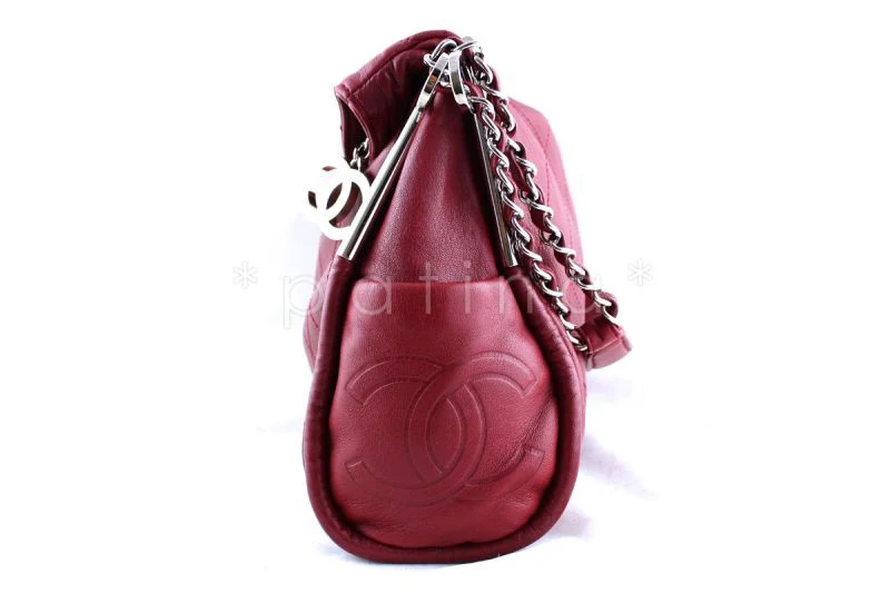 Chanel 13in. Dark Red Lambskin Quilted Ultimate Soft Flap Bag - Image 2