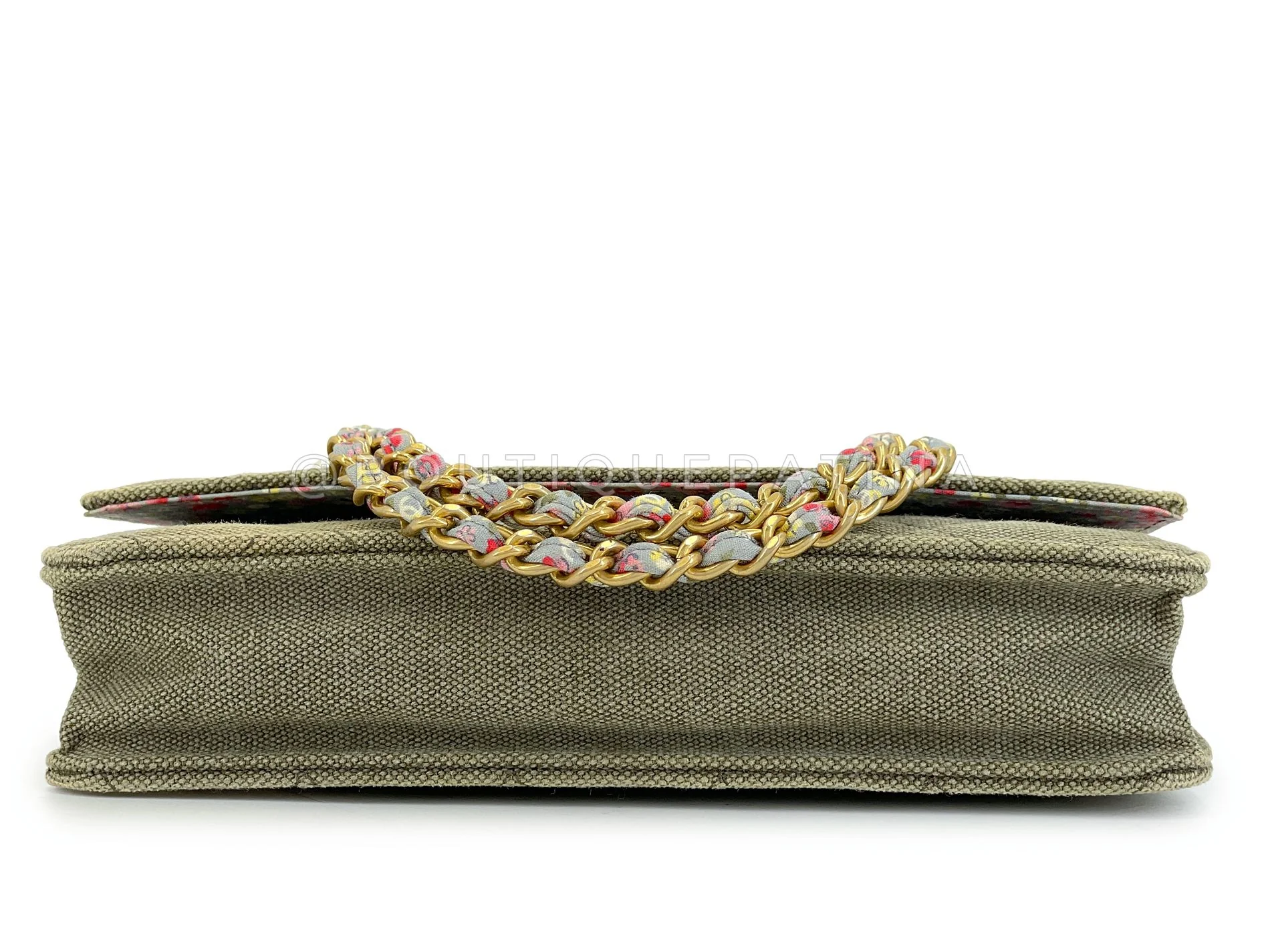 Chanel 17C Coco Cuba Khaki Wallet on Chain WOC Bag GHW WGL - Image 6