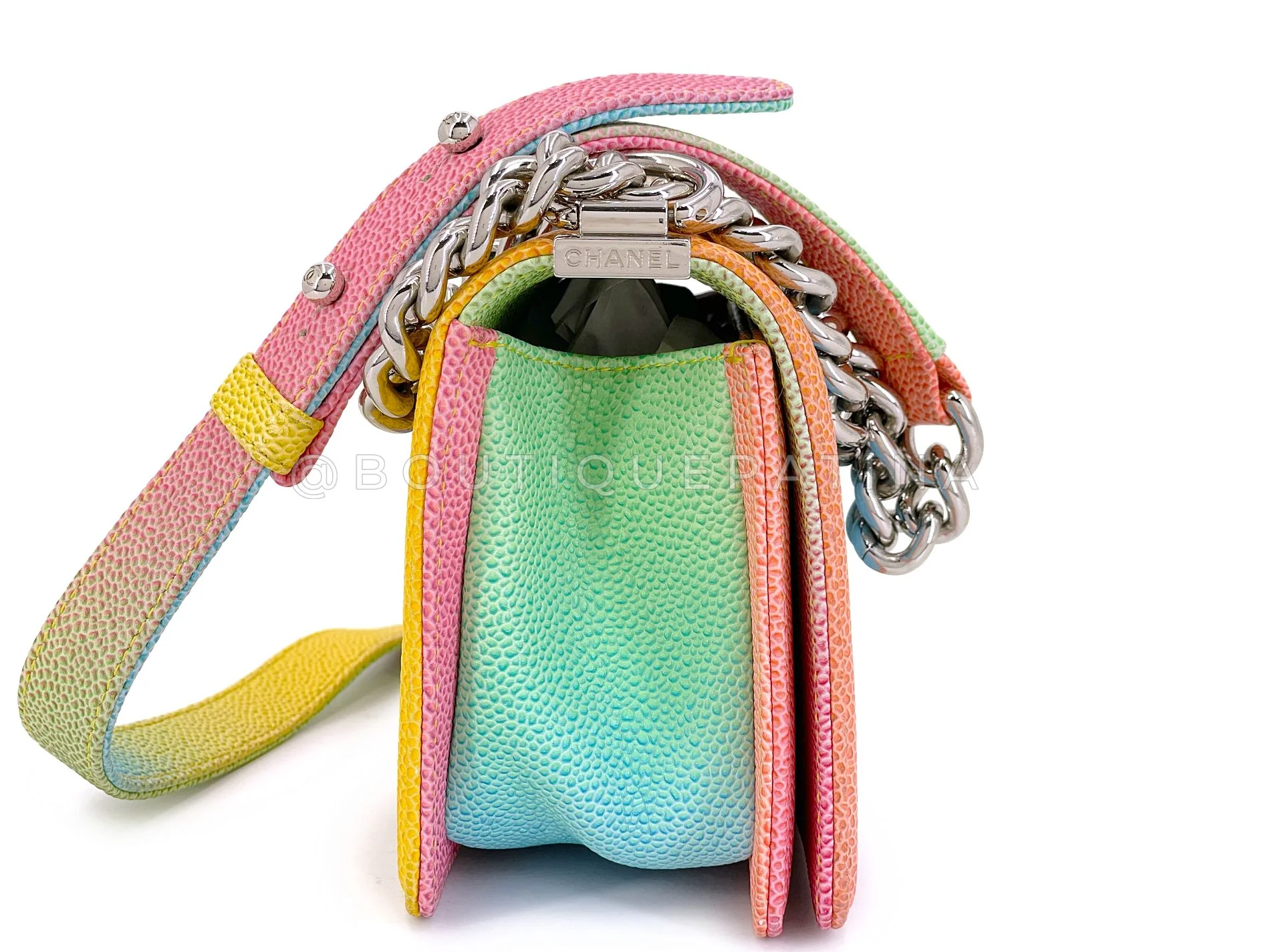Chanel 17C Rainbow Caviar Coco Cuba Small Boy Flap Bag  XLN - Image 4