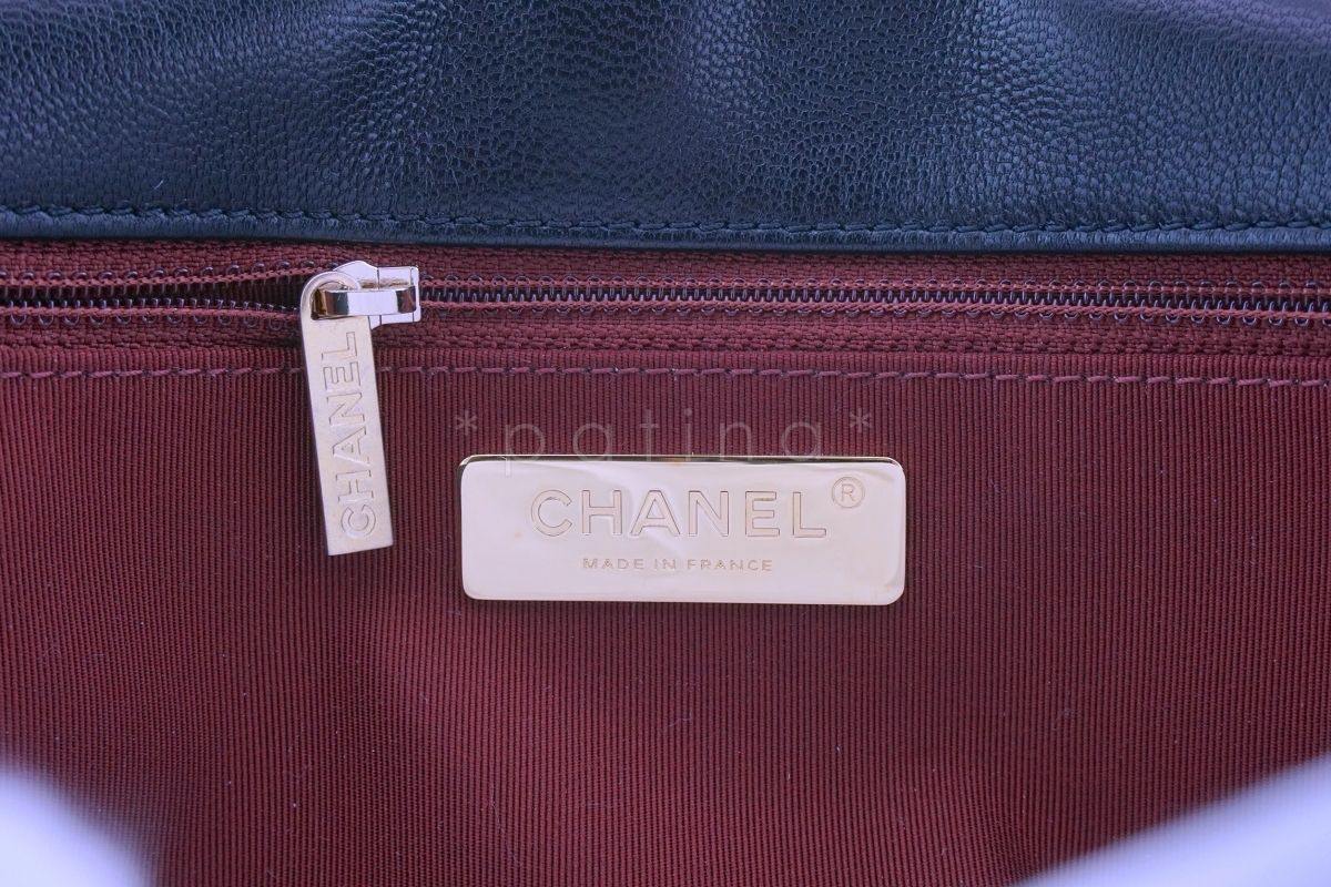 Chanel 19 Large Quilted Goatskin Flap Bag - Image 10