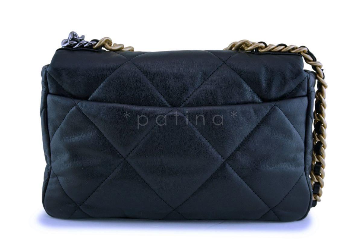 Chanel 19 Large Quilted Goatskin Flap Bag - Image 4