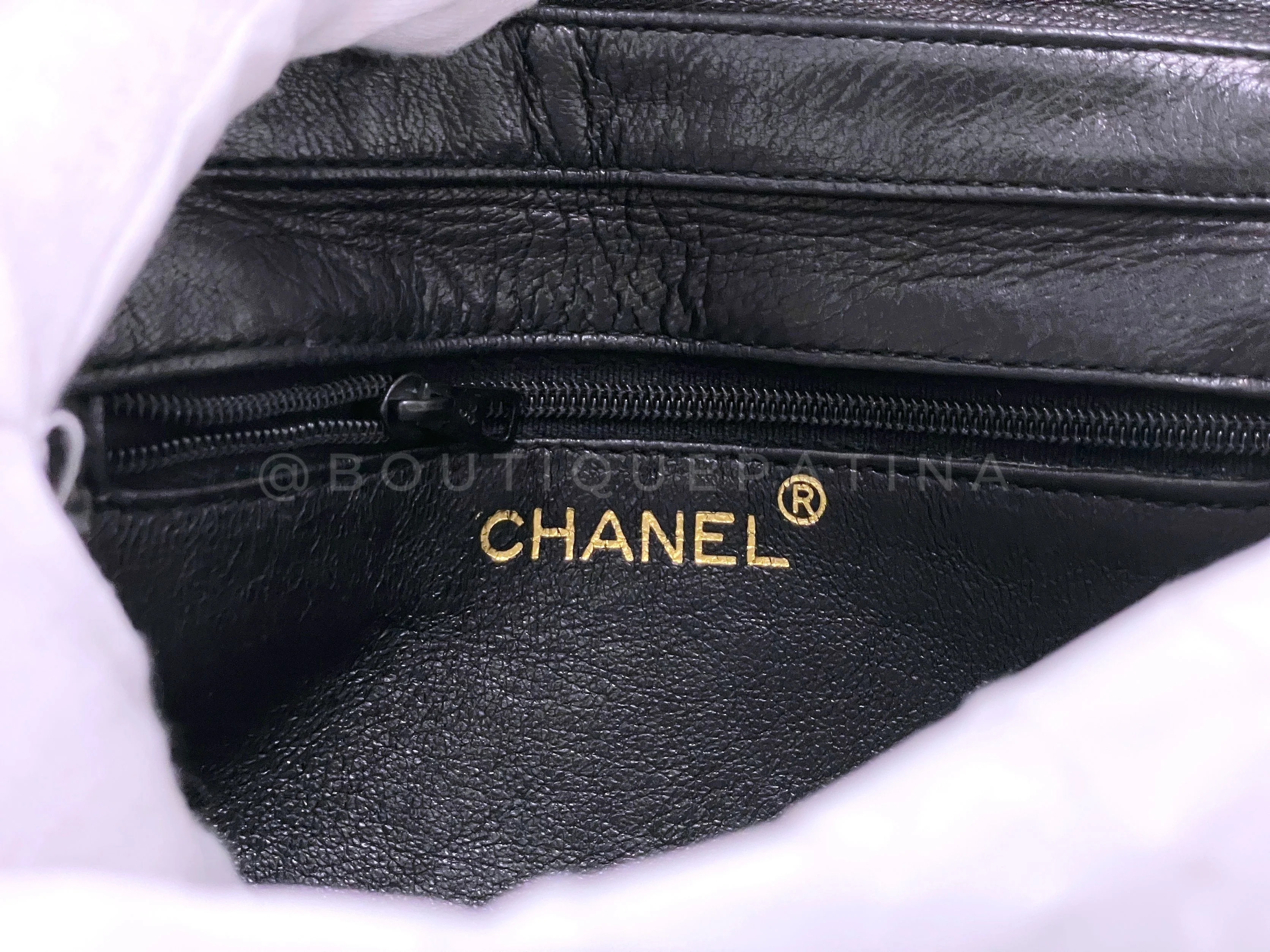 Chanel 1988 Vintage Black Timeless Mini Flap Bag 24k GHW - Image 11