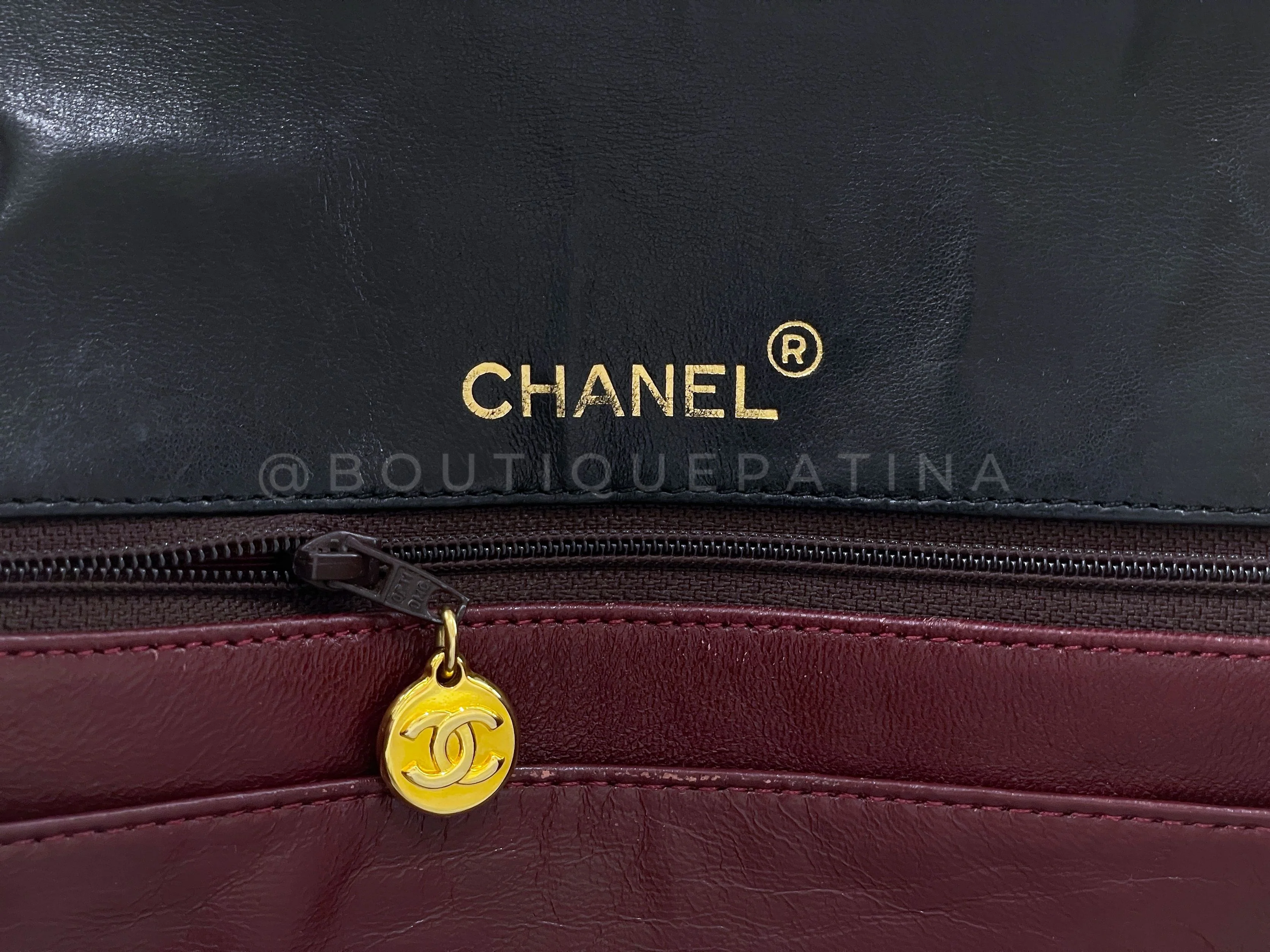 Chanel 1989 Vintage Classic Curved Flap Bag Black 24k GHW - Image 11