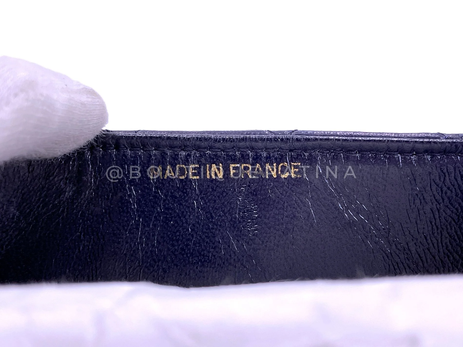 Chanel 1989 Vintage Navy Blue Square Mini Flap Bag 24k GHW Lambskin OW1 - Image 12