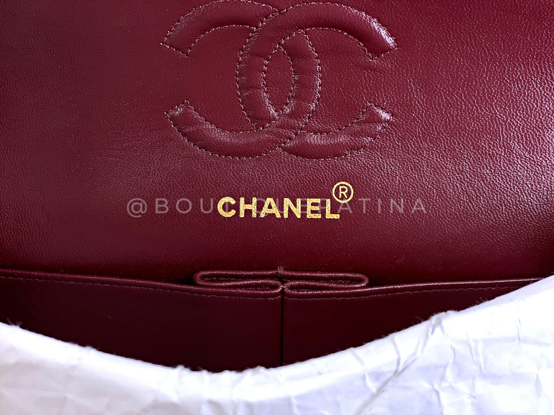 Chanel 1992 Vintage Black Lambskin Small Classic Double Flap Bag 24k GHW AGE - Image 11