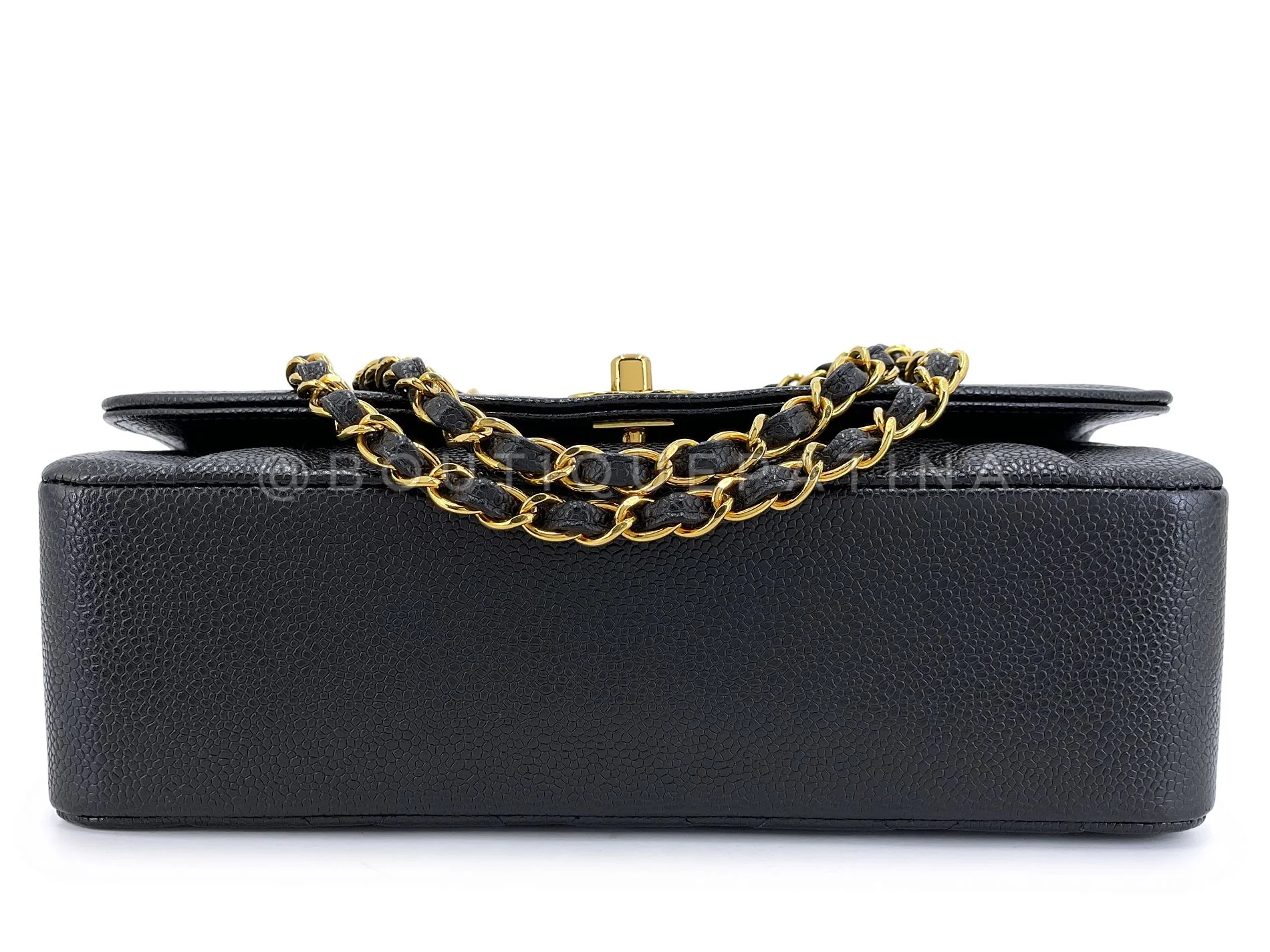 Chanel 1994 Vintage Black Caviar Medium Diana Flap Bag 24k GHW 21Z - Image 6