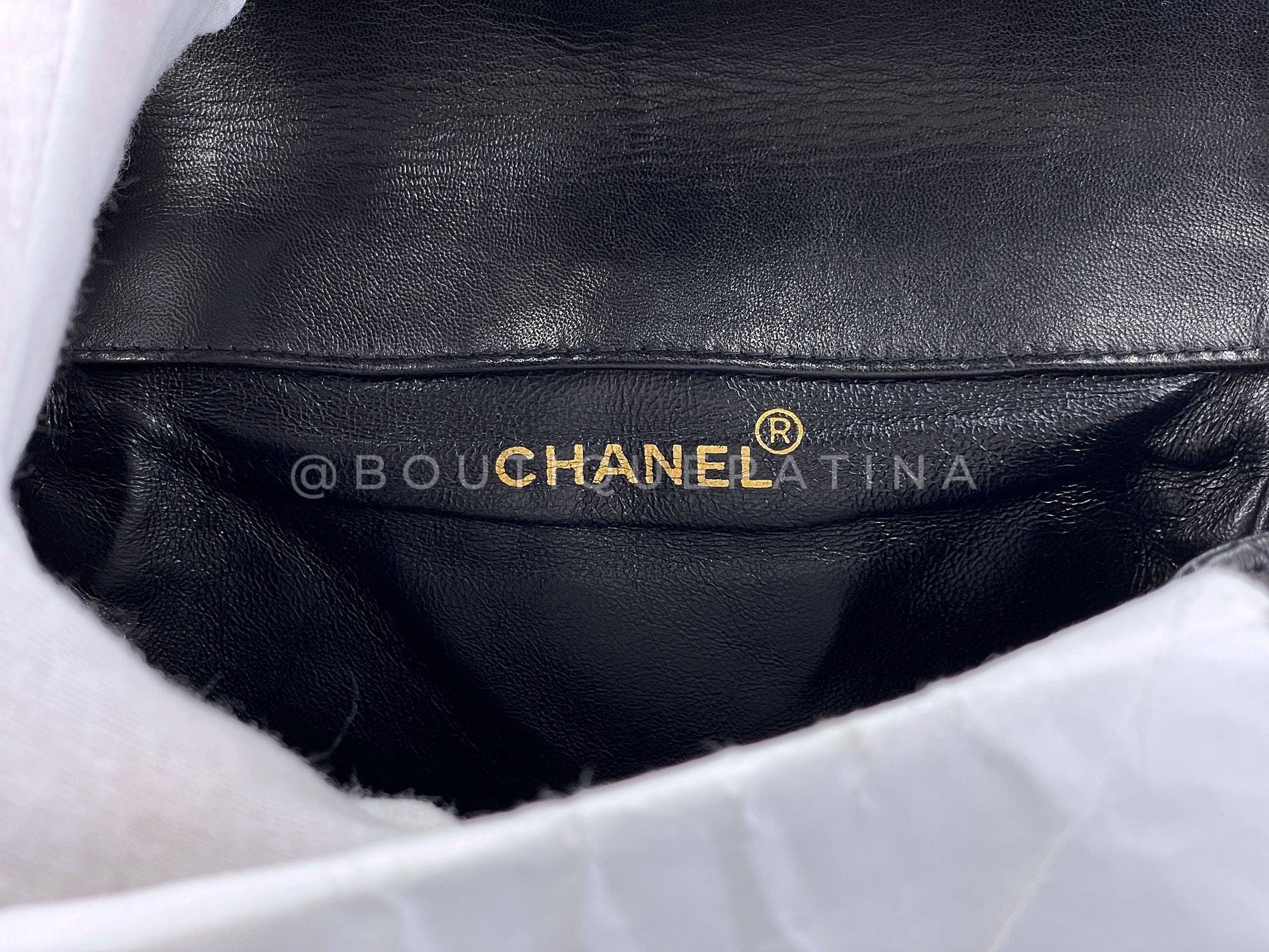 Chanel 1996 Vintage Black Lambskin Duma Backpack Bag 24k GHW CAR - Image 10