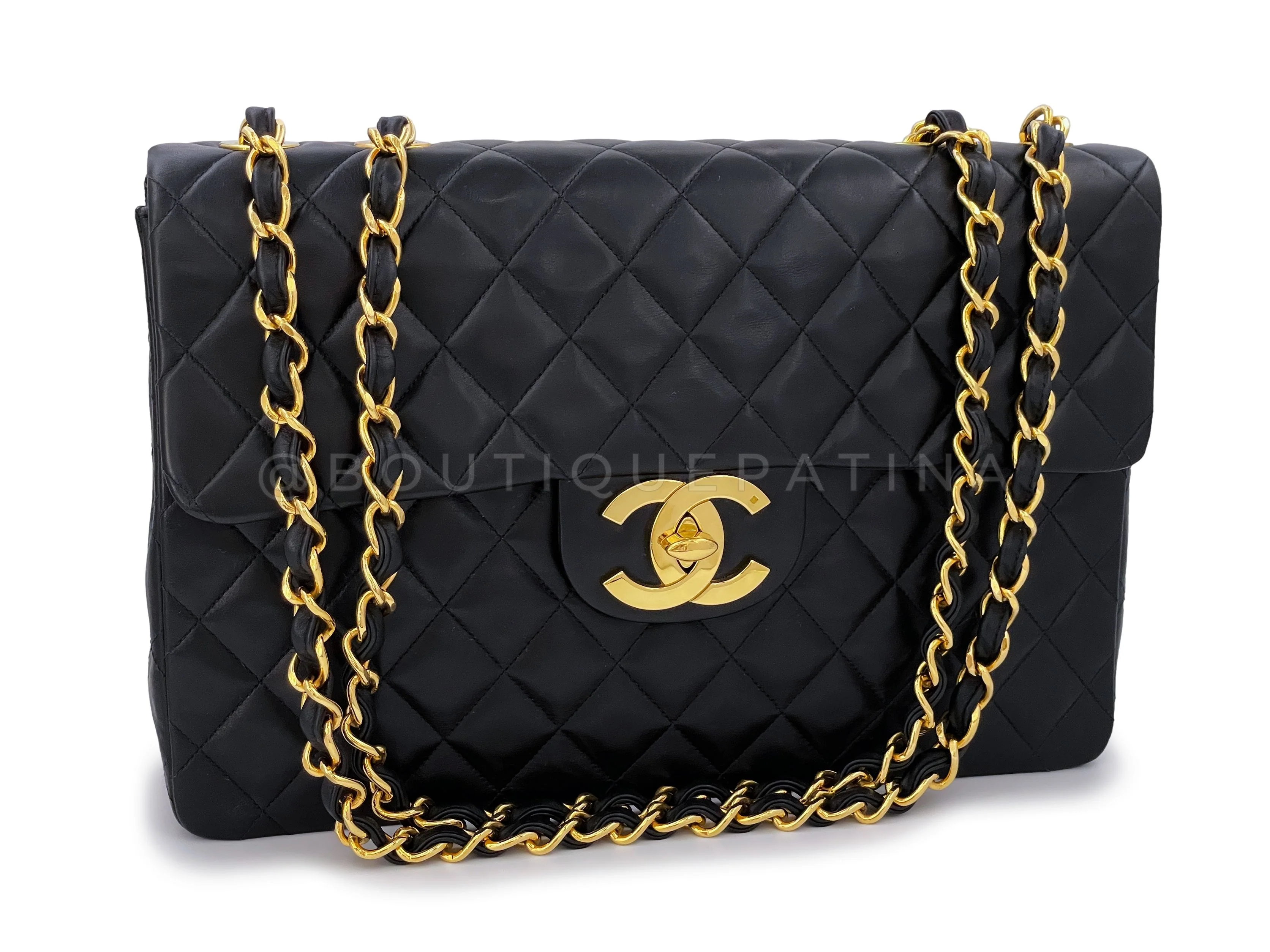 Chanel 1994 Vintage Maxi "Jumbo XL" Classic Flap Bag 24k GHW - Image 2